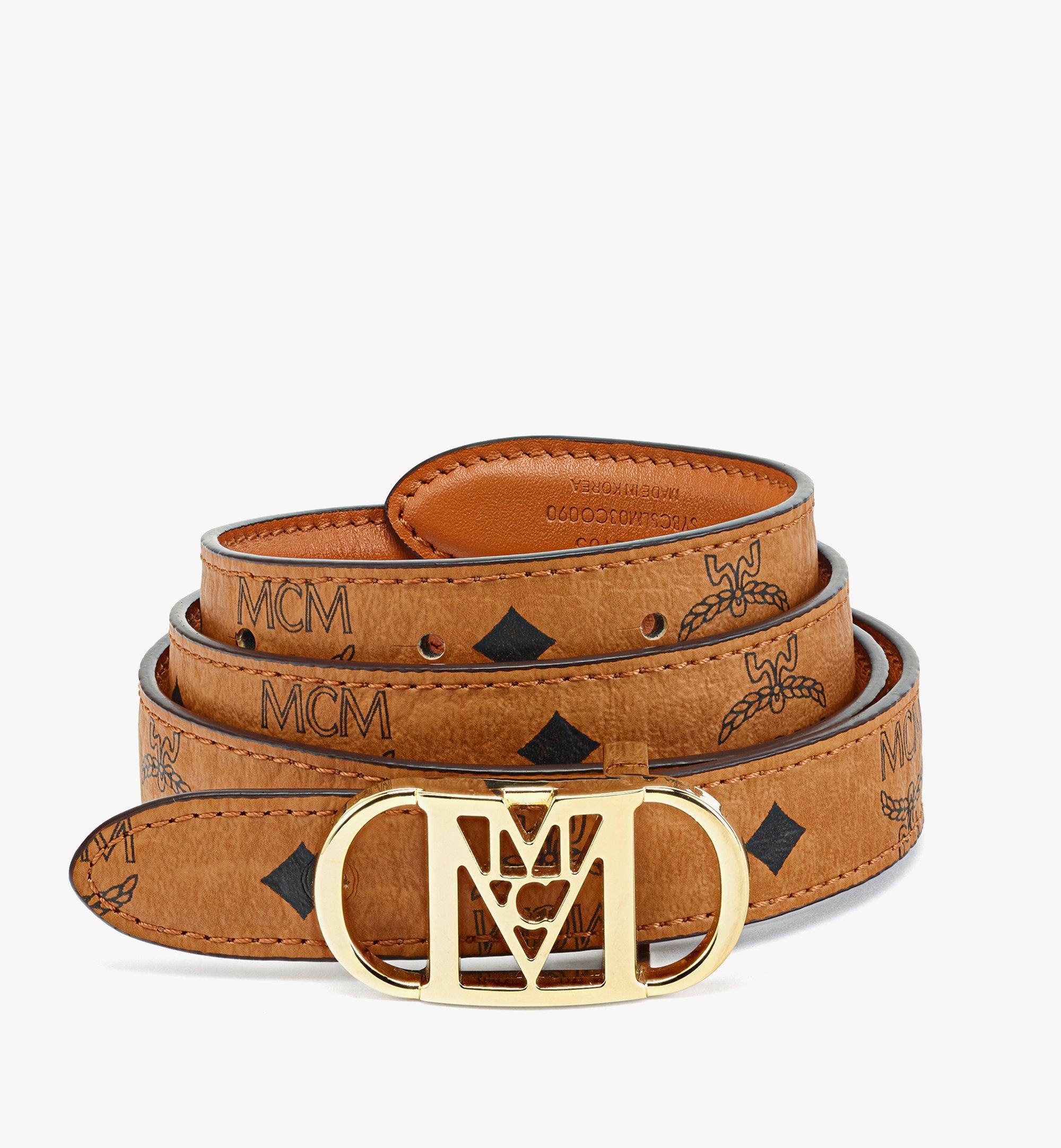 Mode Travia Sliding Buckle Reversible Belt in Embossed Leather - 3