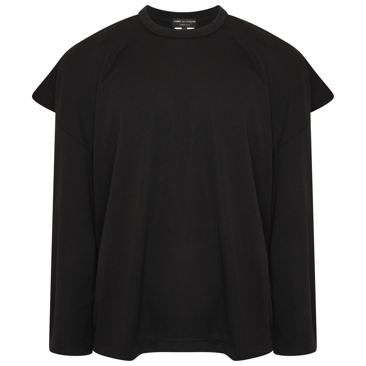 Extended Shoulder Longsleeve T-Shirt in Black - 1