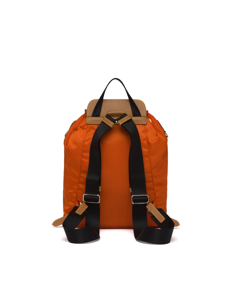Nylon and Saffiano leather backpack 4