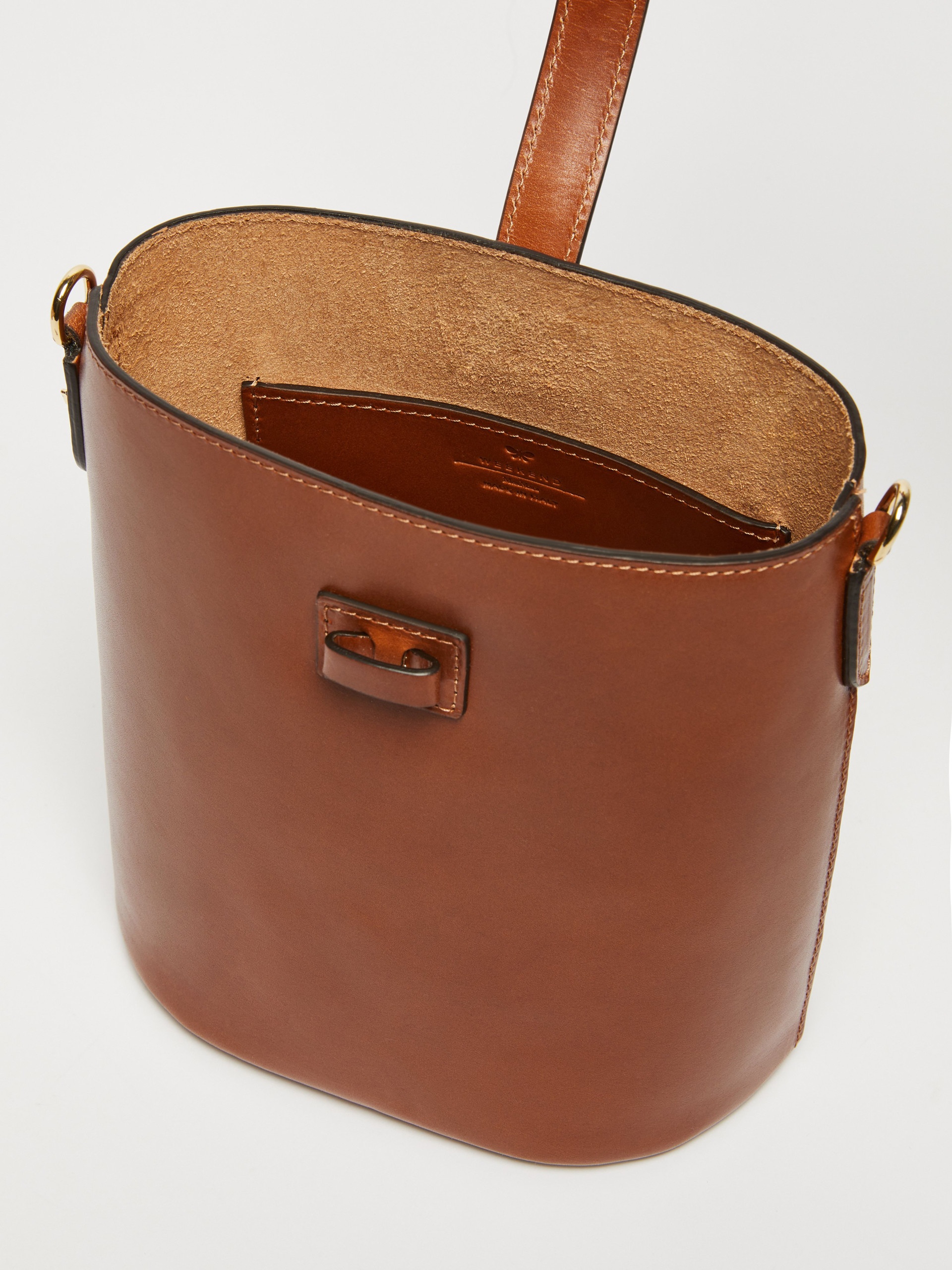 WELLS Small leather bucket bag - 5