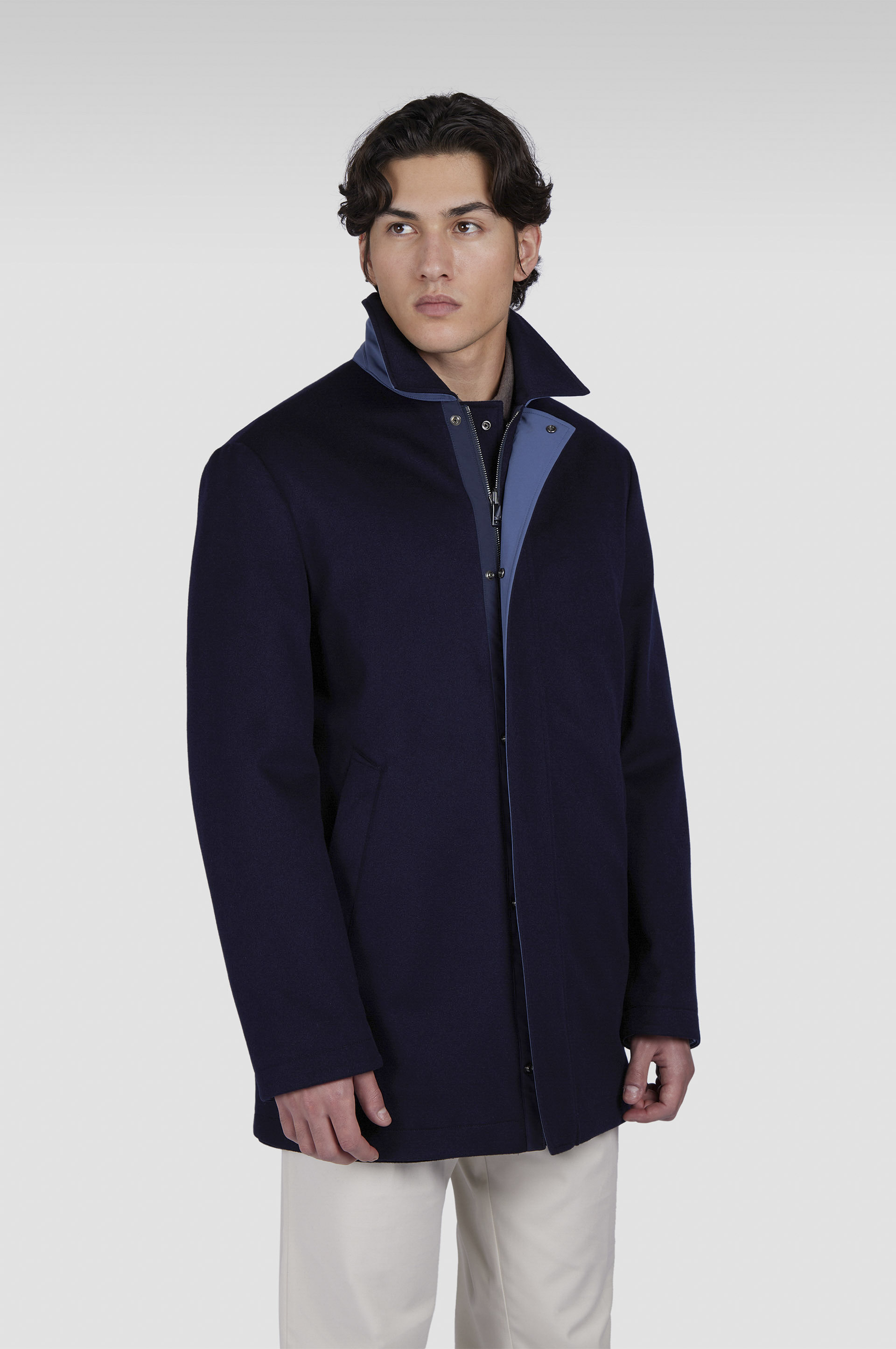 REVERSIBLE CARCOAT IN CASHMERE AND TYPHOON® - 10
