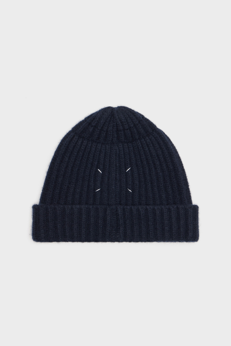 Virgin wool ribbed beanie 1