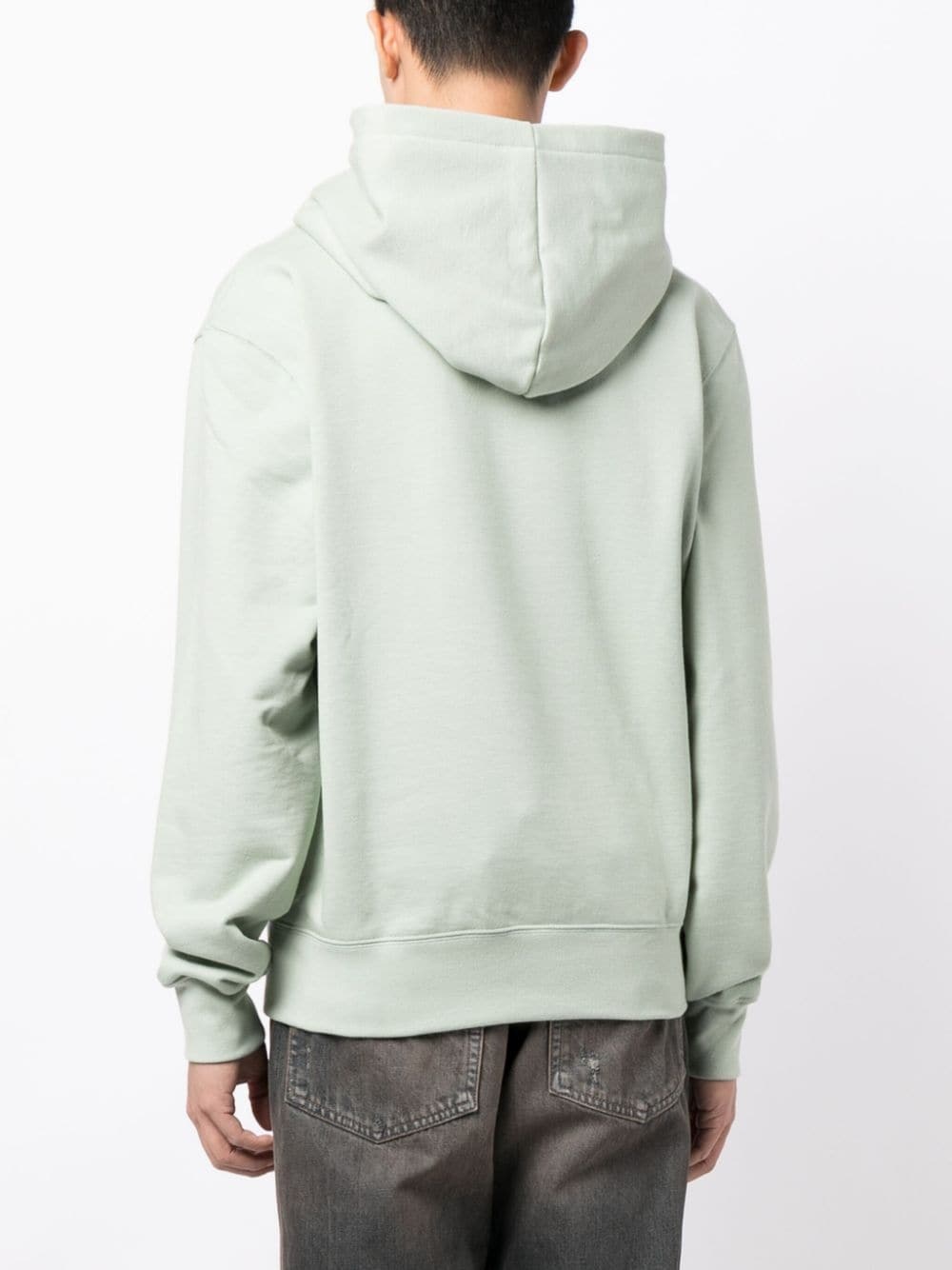 logo-print cotton hoodie - 4