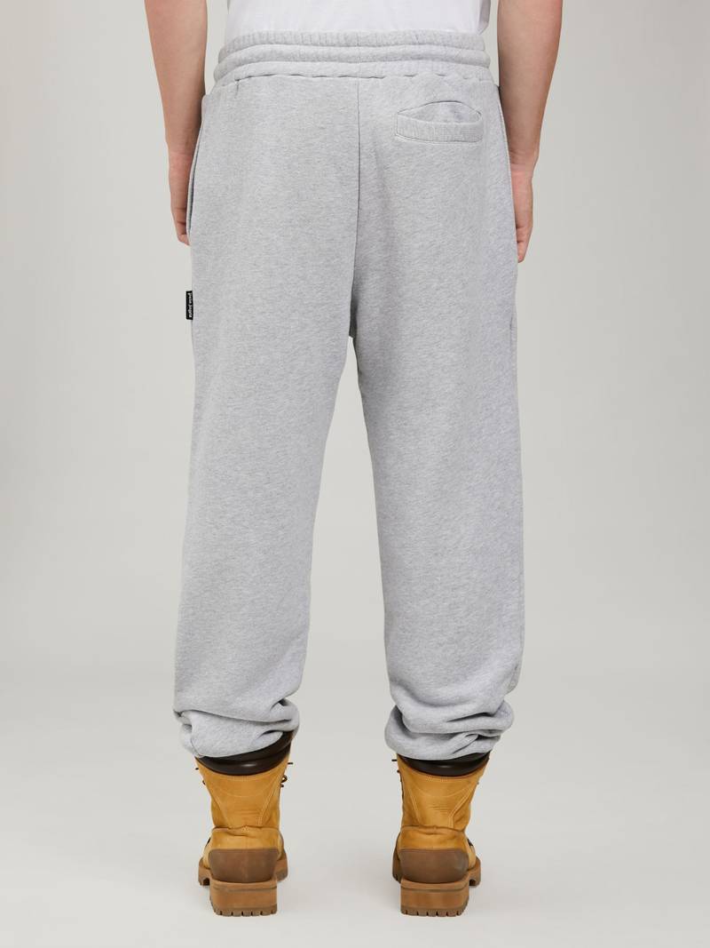 GREY CURVED LOGO SWEATPANTS 5