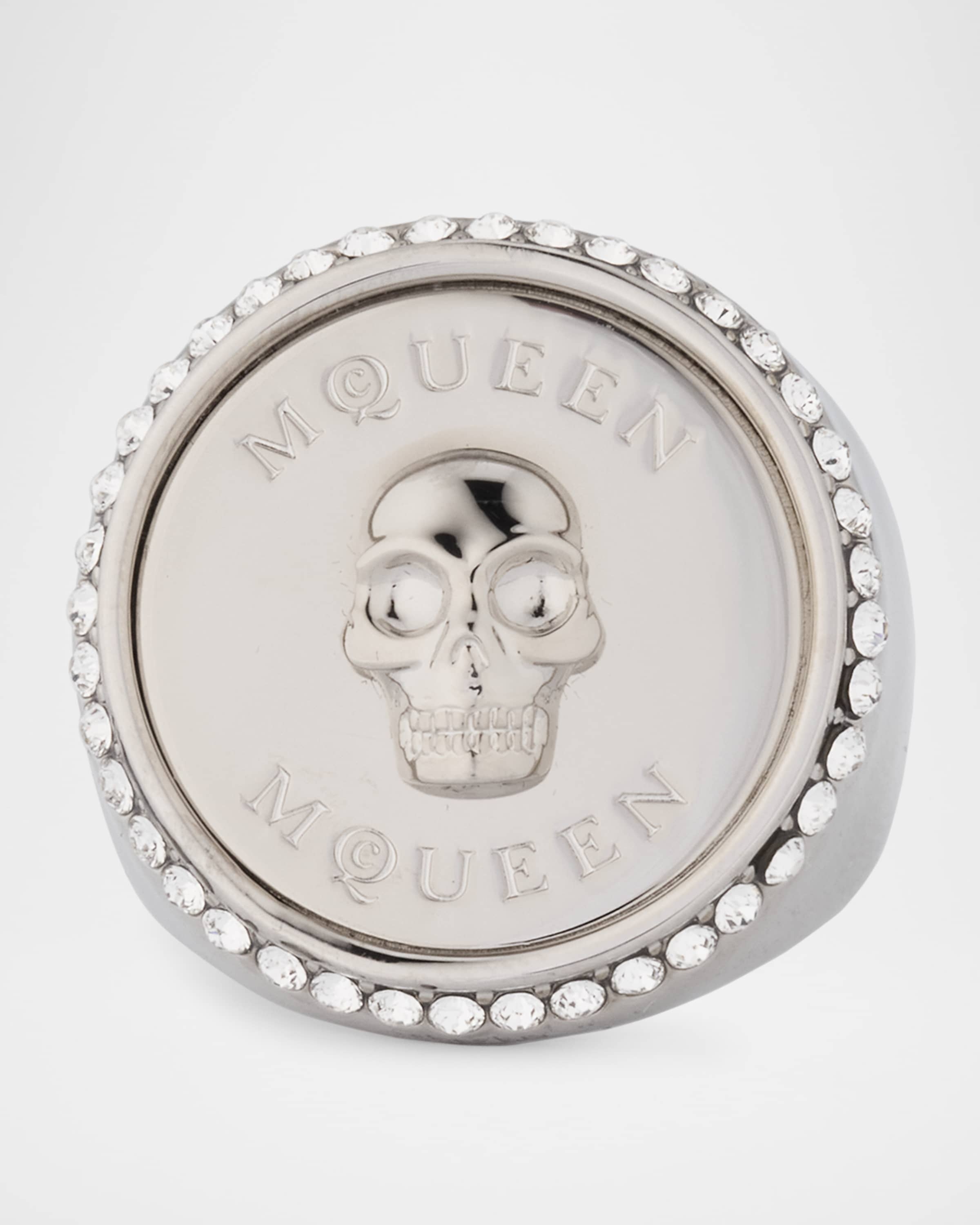 Men's Sovereign Skull Ring in Palladium - 1