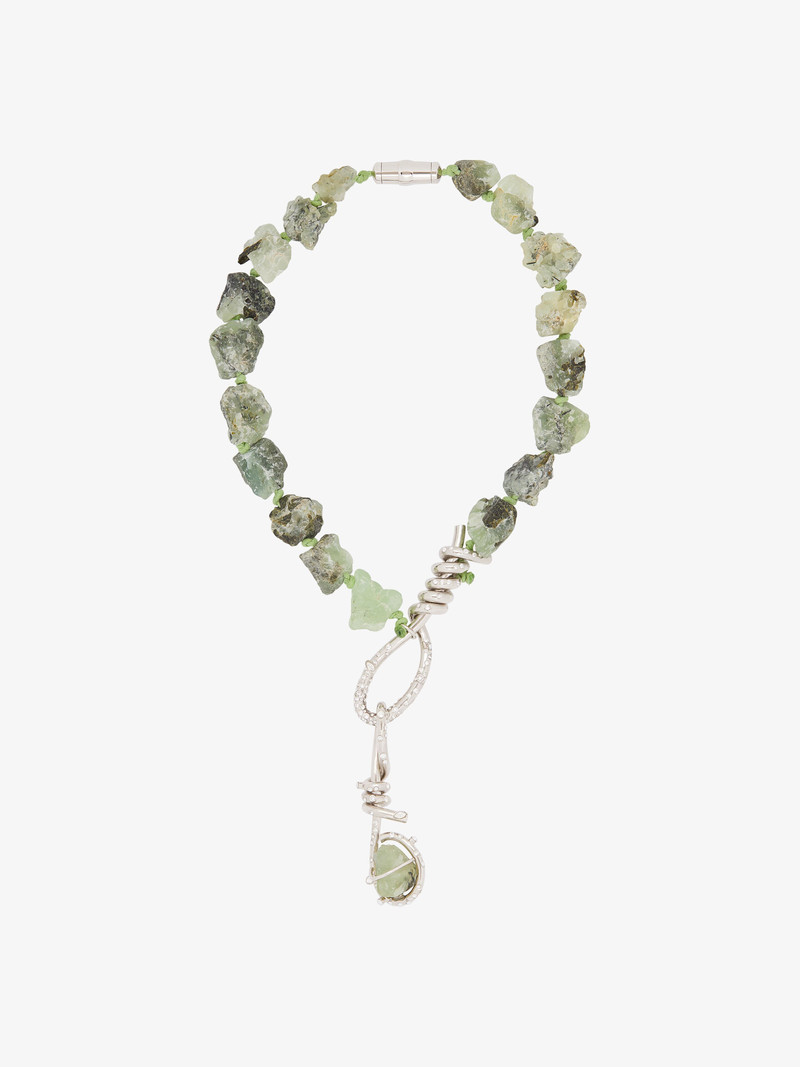 Givenchy TWISTED NECKLACE IN PREHNITE WITH CRYSTALS outlook