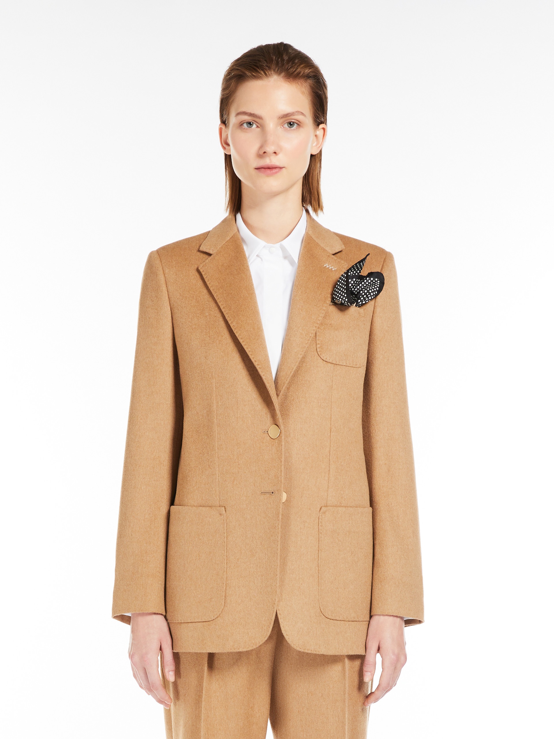 BLASY Single-breasted camel blazer - 3