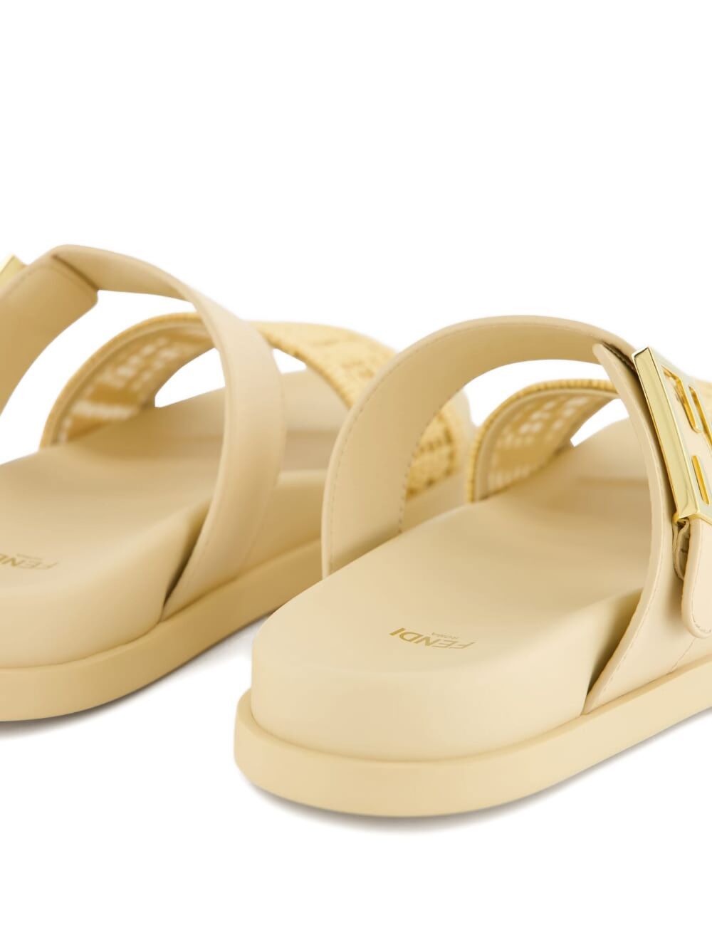 Feel buckle woven sandals - 5