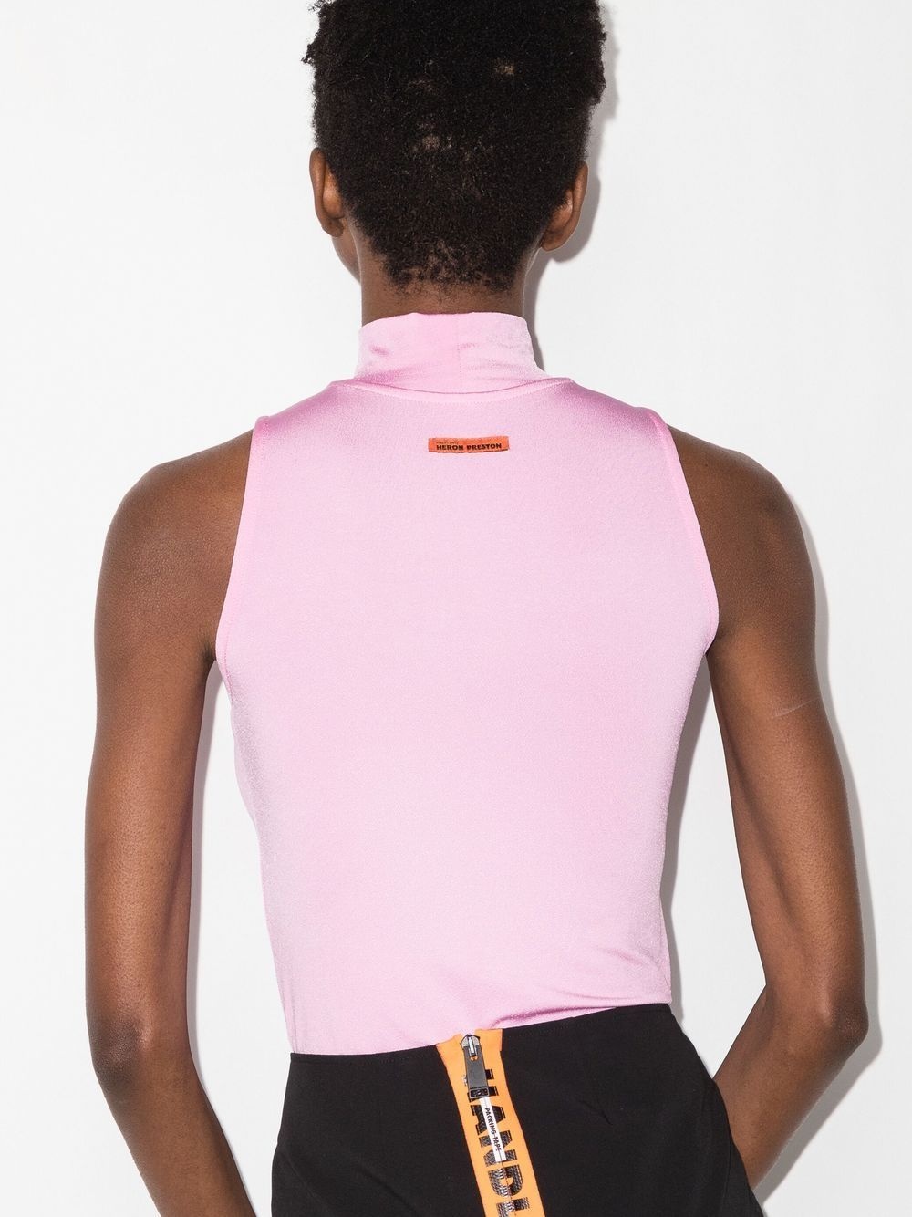 logo-patch sleeveless top - 6