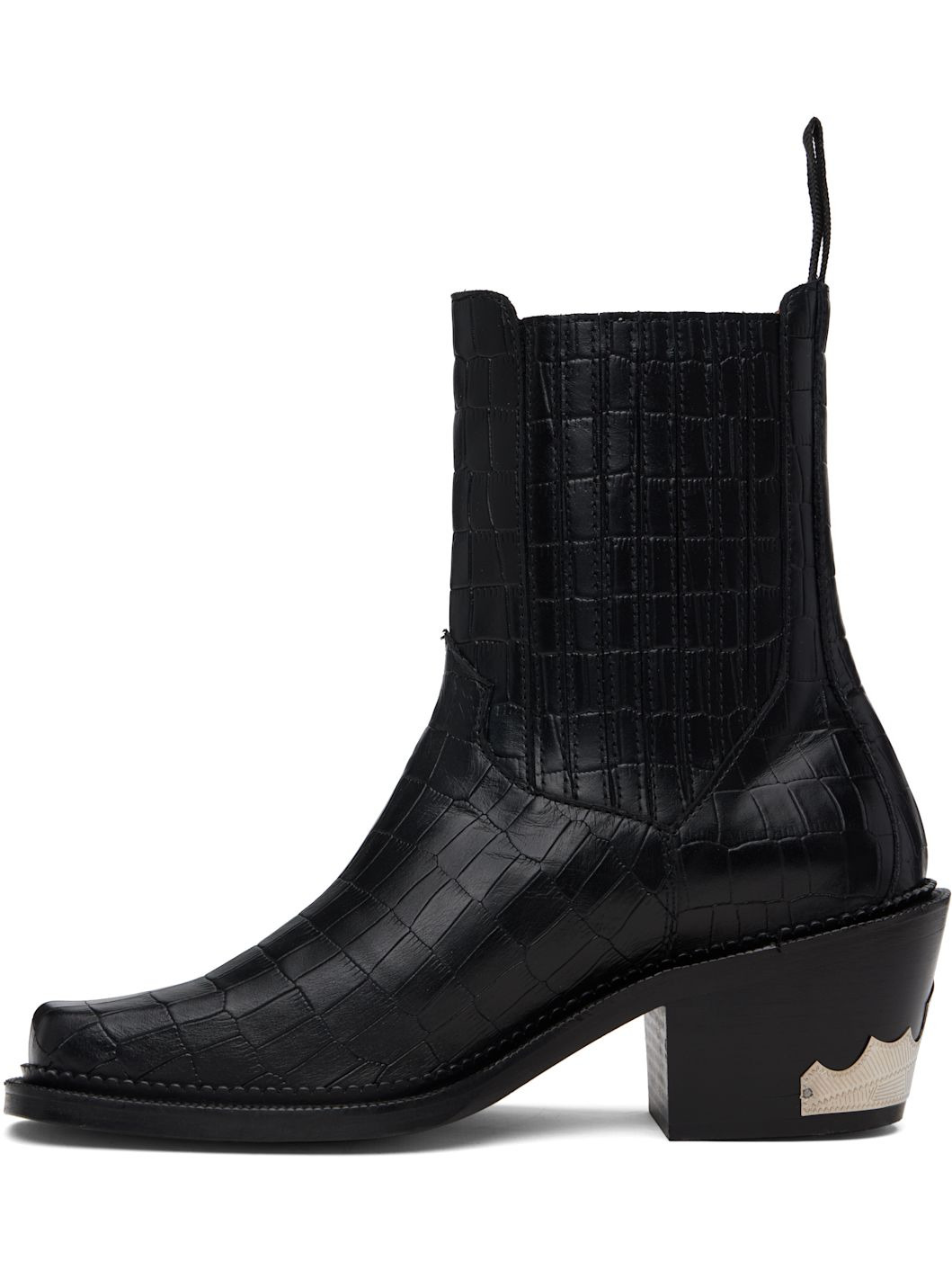 SSENSE Exclusive Black Croc AJ1255 Boots - 3