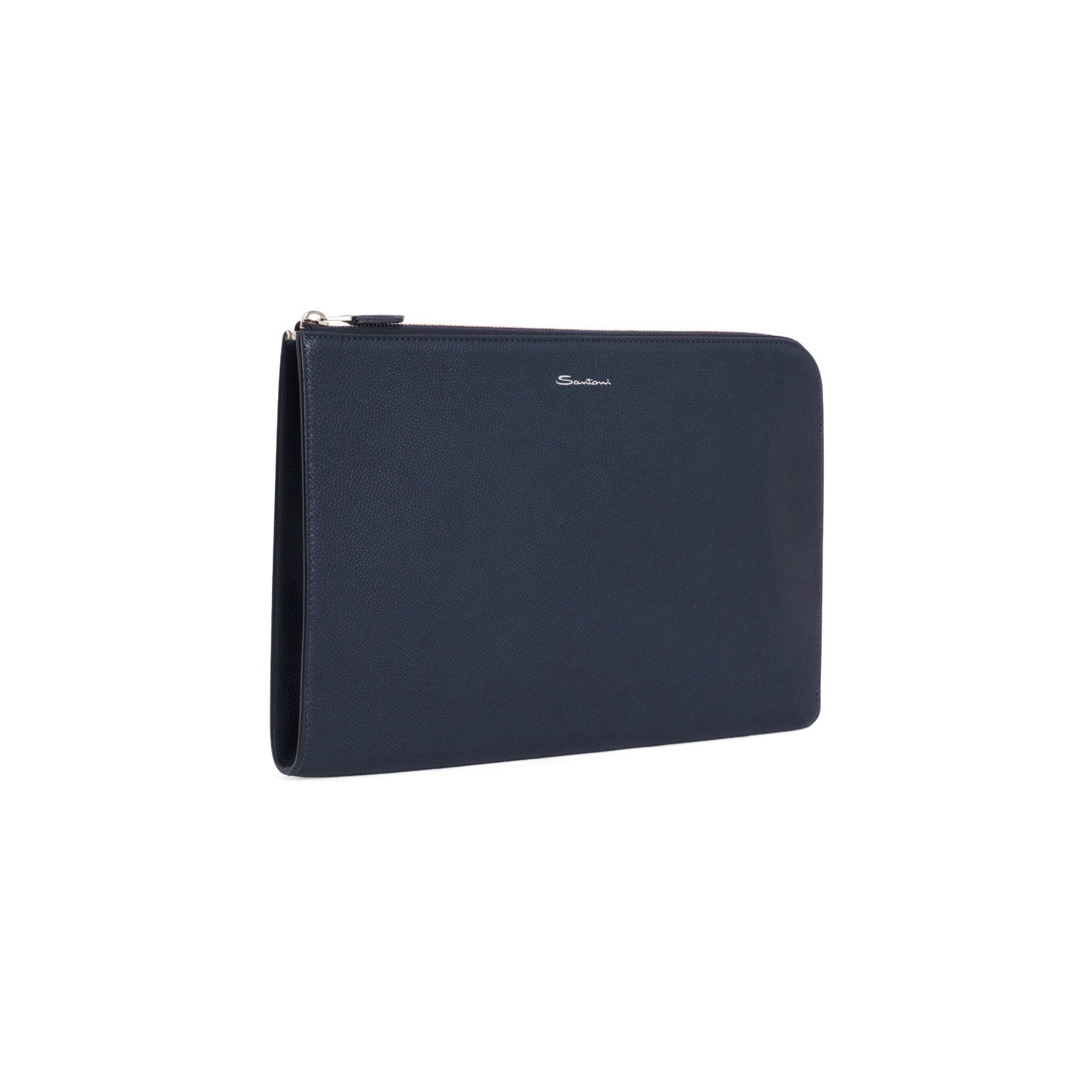 Blue tumbled leather document holder - 2