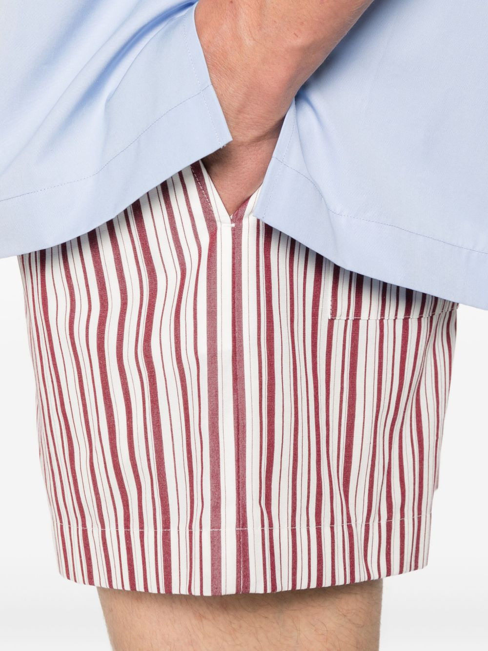 striped cotton shorts - 5