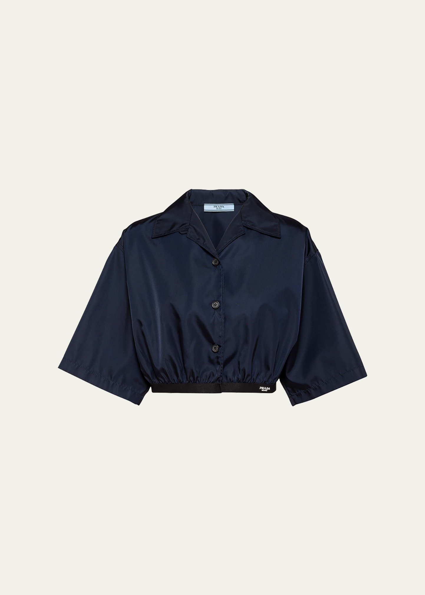 Re-Nylon Crop Collared Top - 1