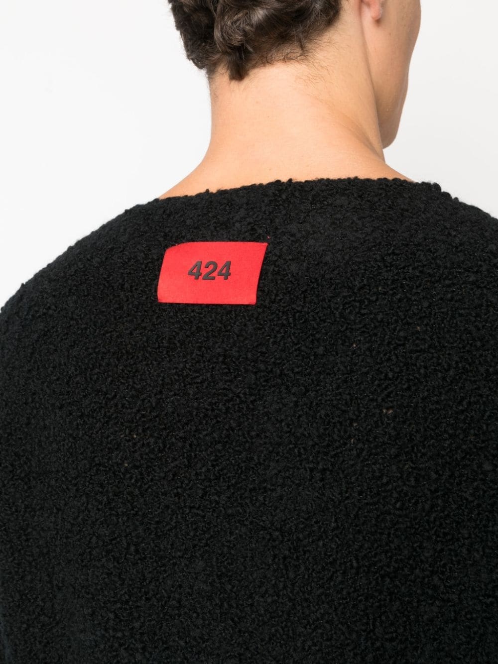 crinkled slash-neck jumper - 5