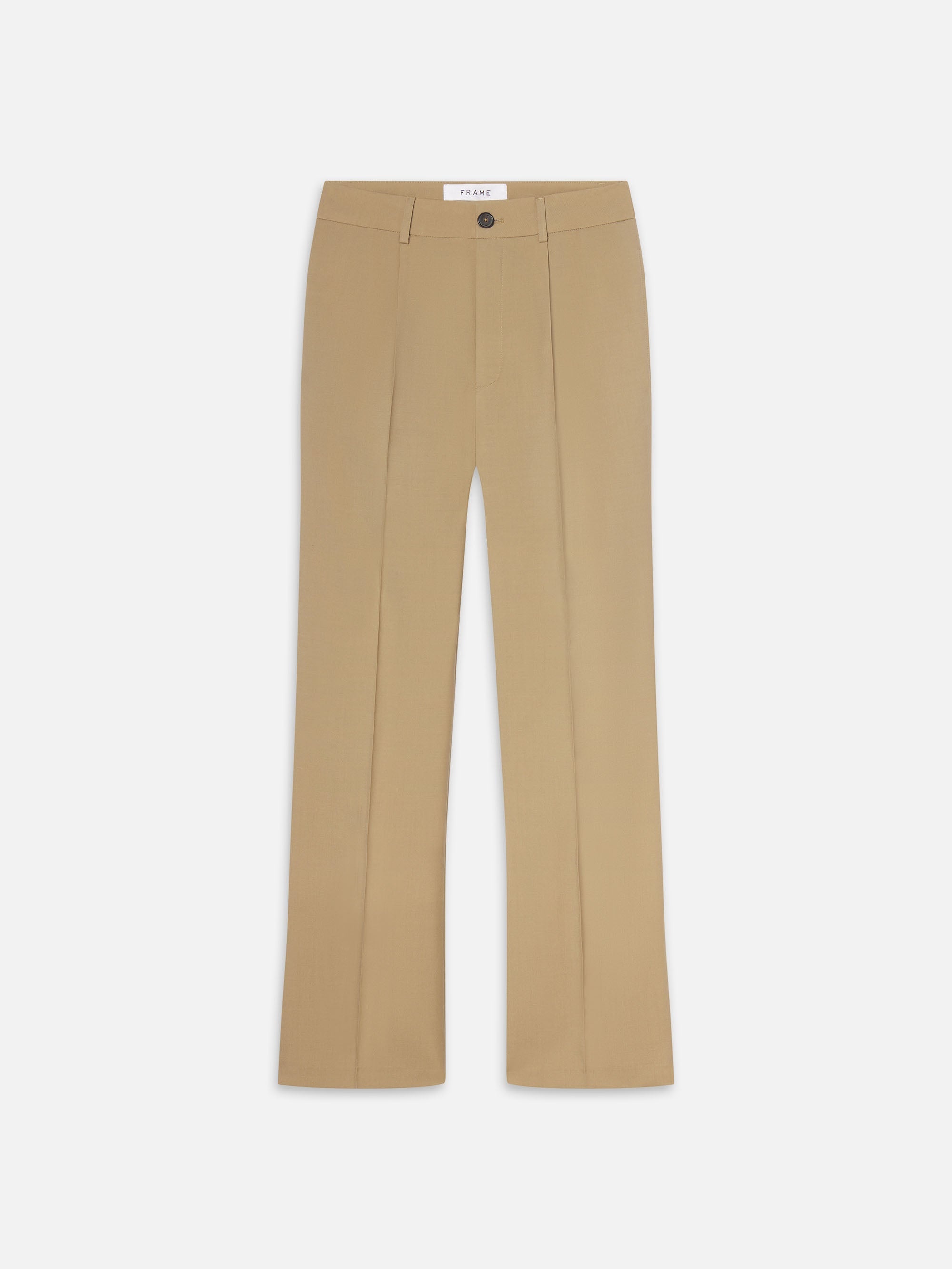 Wide Leg Trousers in Dark Tan - 1