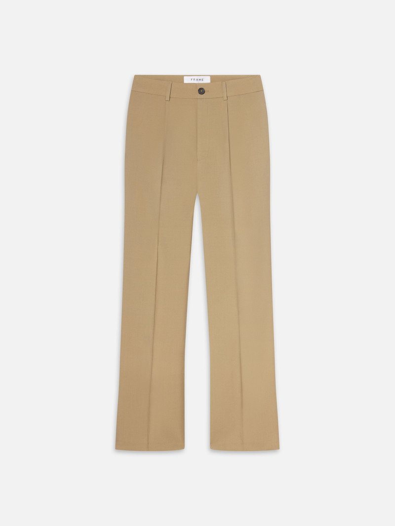 Wide Leg Trousers in Dark Tan 1