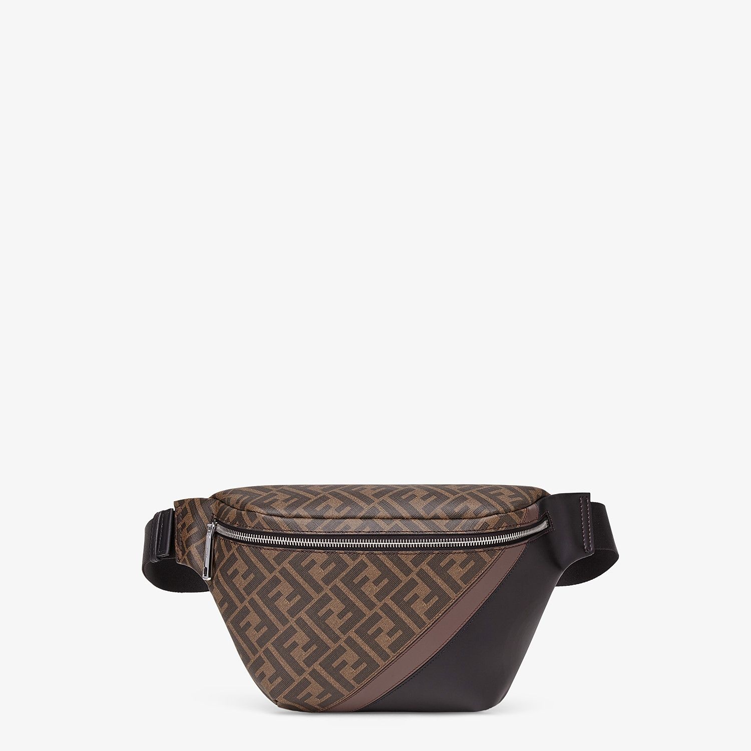 Brown fabric belt bag - 1