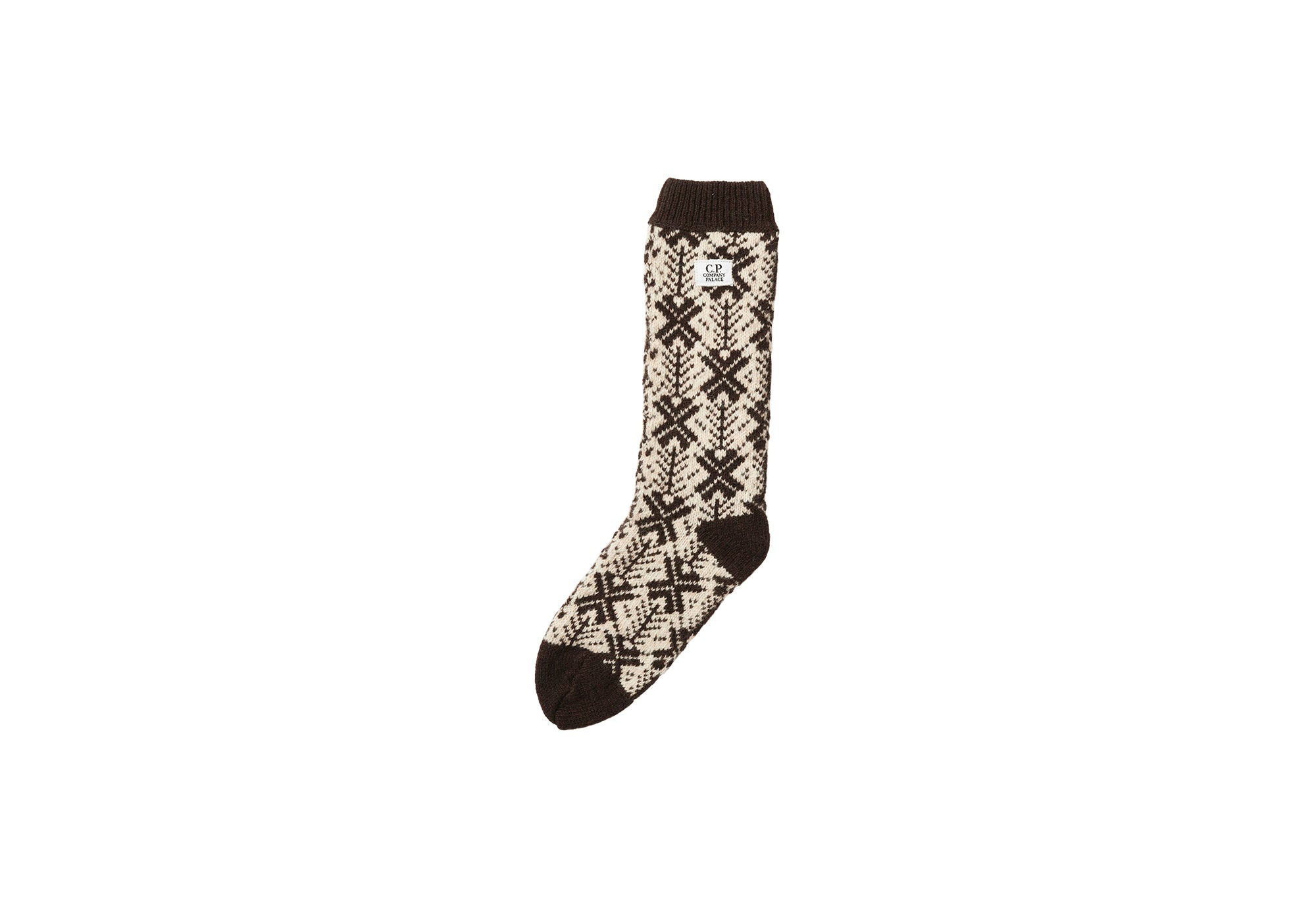 PALACE C.P. COMPANY LAMBSWOOL SOCK STONE - 1