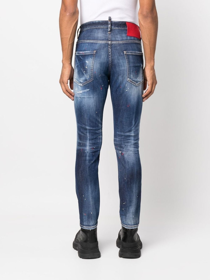 distressed slim-cut jeans 4