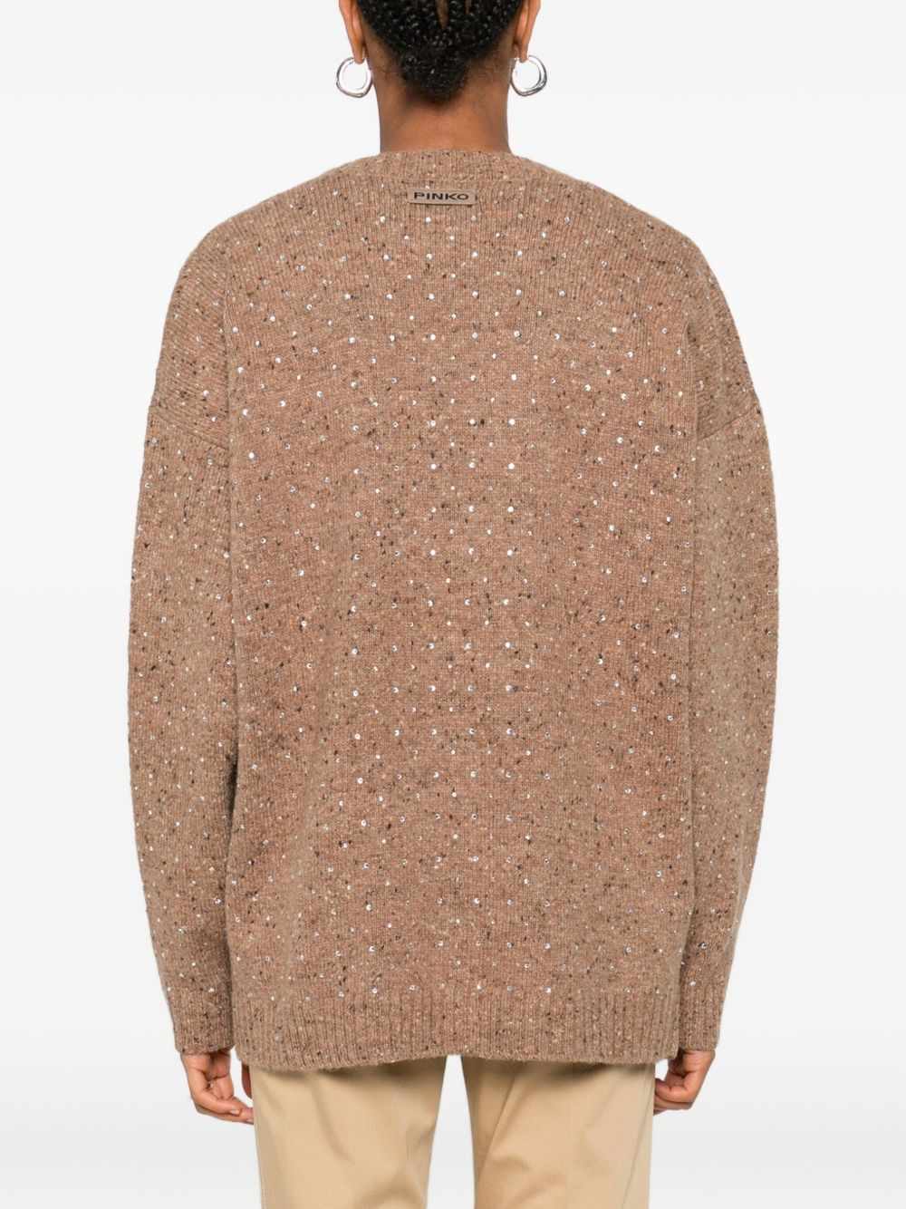 rhinestone-embellished cardigan - 4
