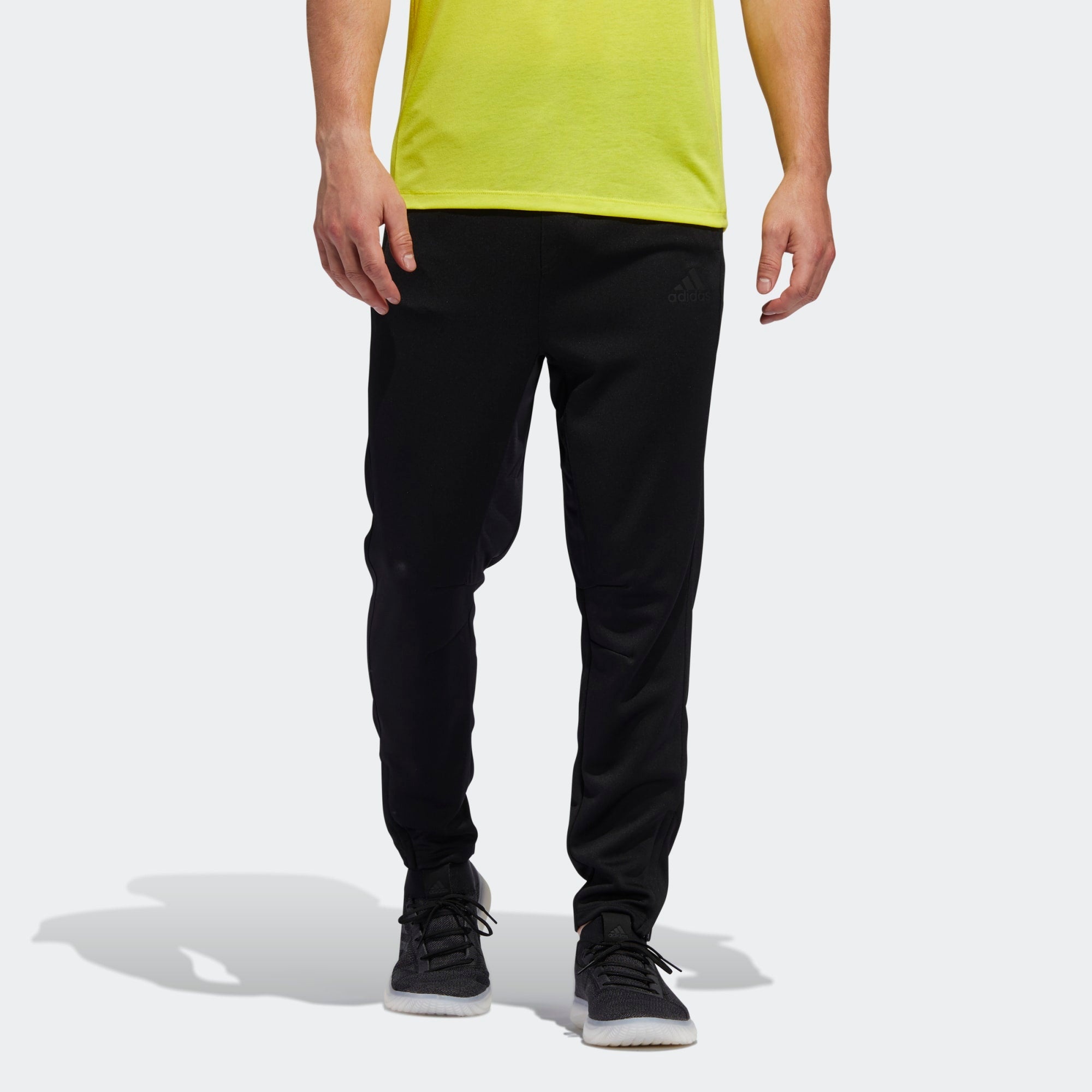 adidas City Base Pant Solid Color Basic Sports Pants Black FJ5135 - 3