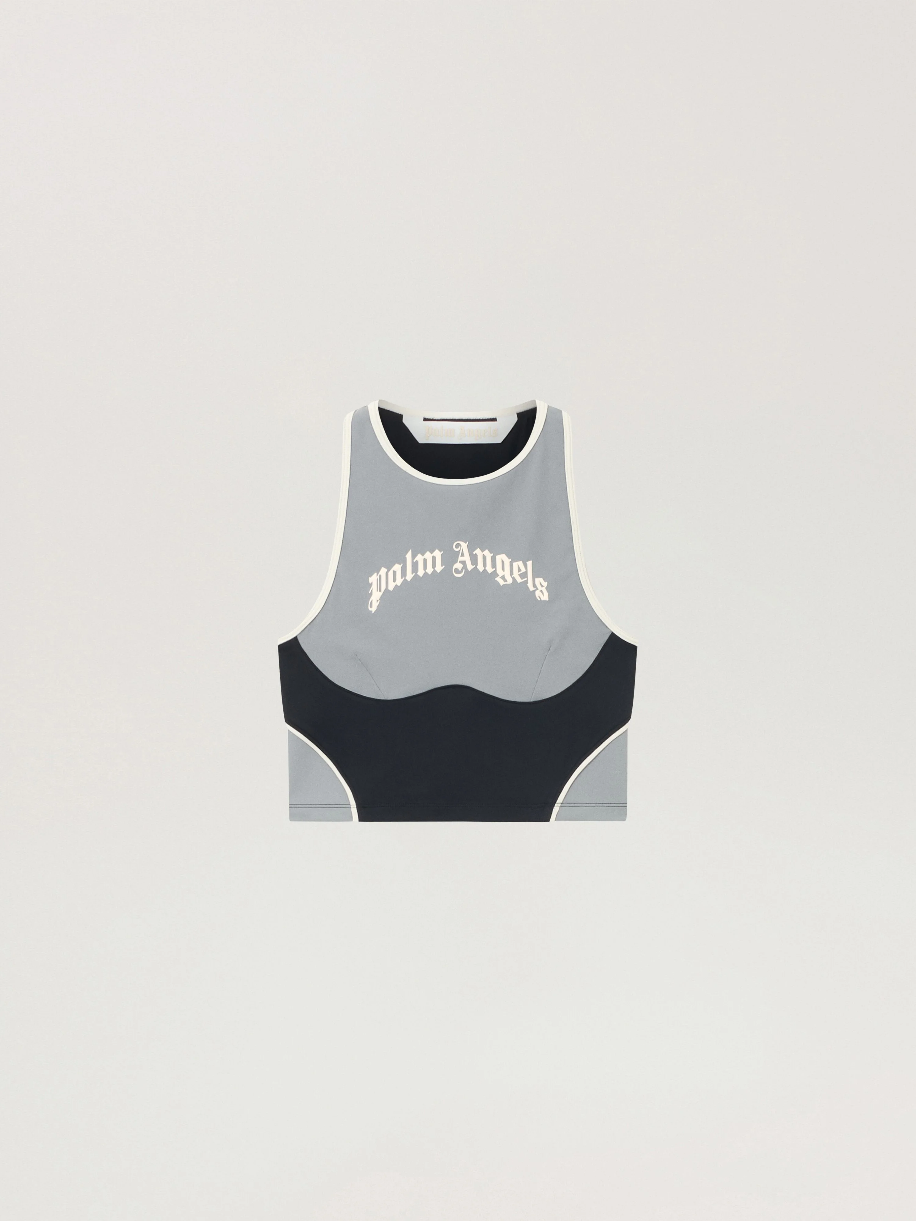 Curved Logo Colour-Block Tank Top - 1