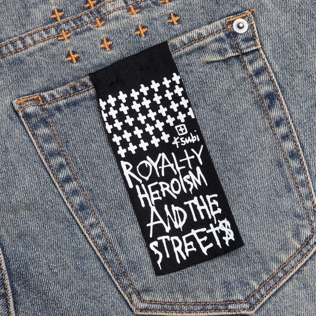 VAN WINKLE STAGELIGHT METALIK PANTS - DENIM - 5