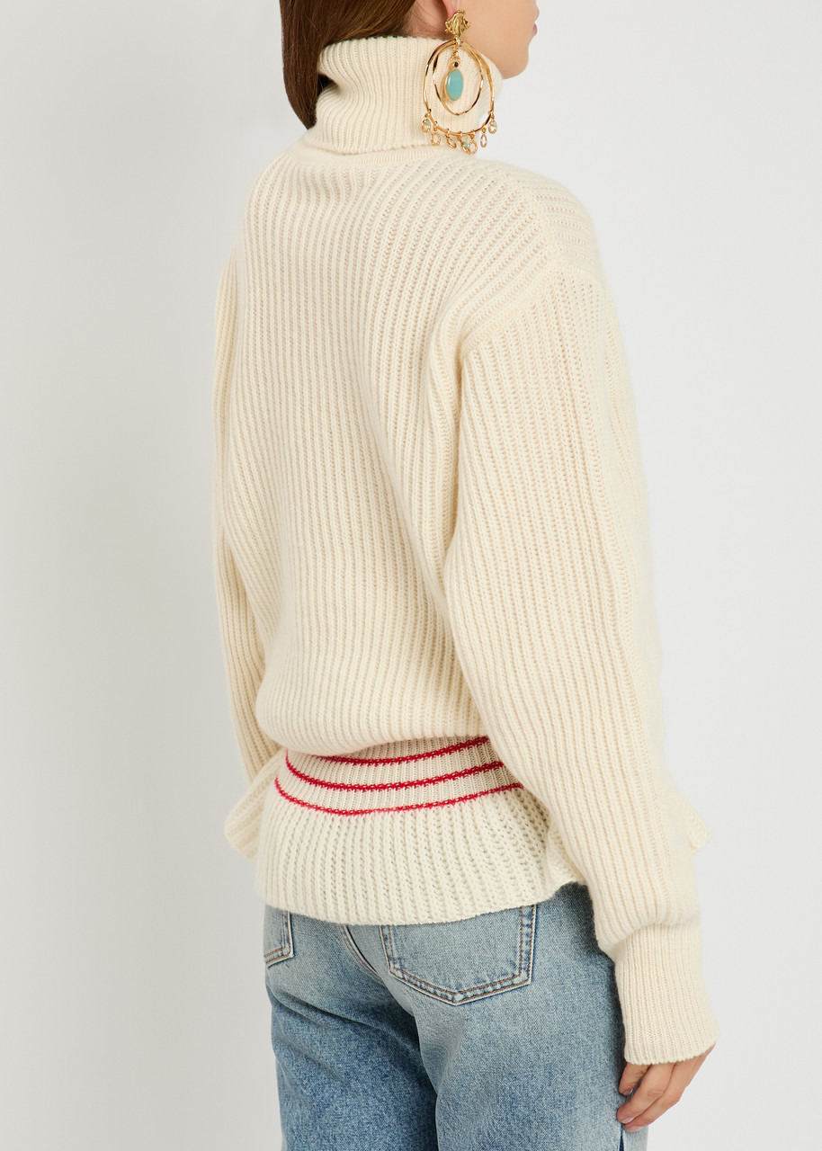 Chloe Striped Wool and Mohair-blend Jumper - 3