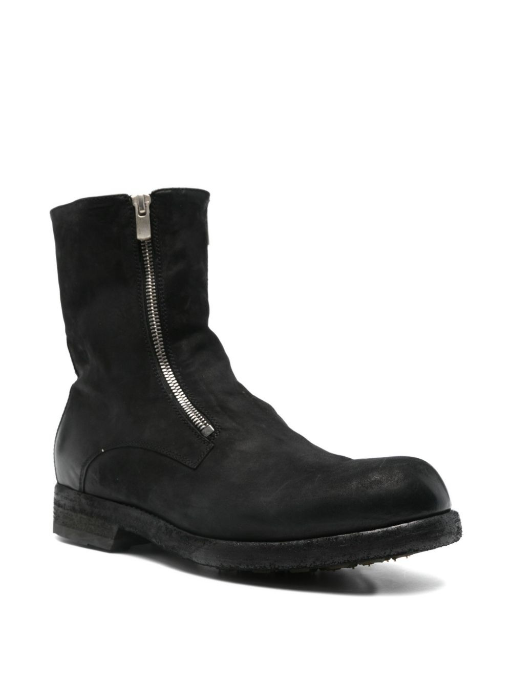 zip-detail leather boots - 2