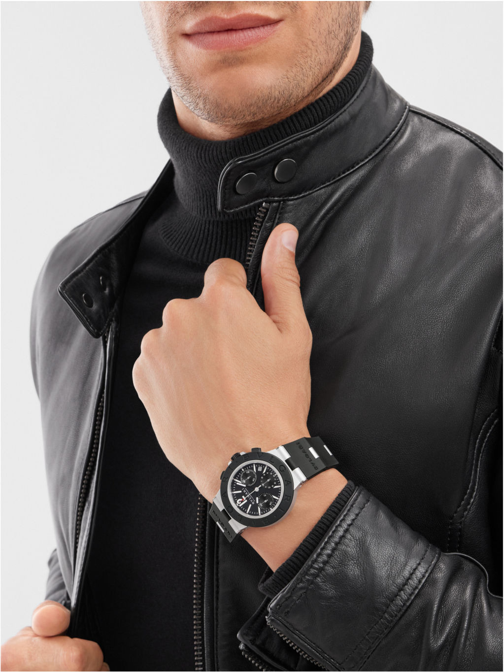 RE00017 BVLGARI BVLGARI aluminium and titanium automatic watch - 3