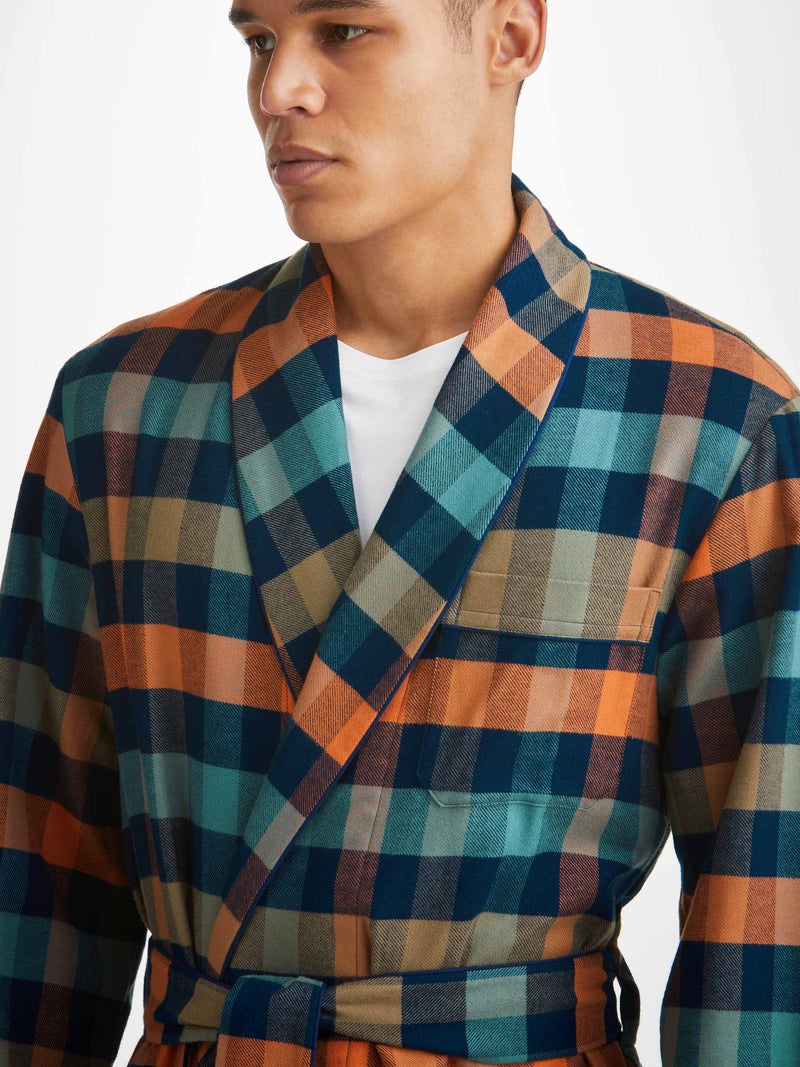 Men's Robe Kelburn 40 Brushed Cotton Multi - 5