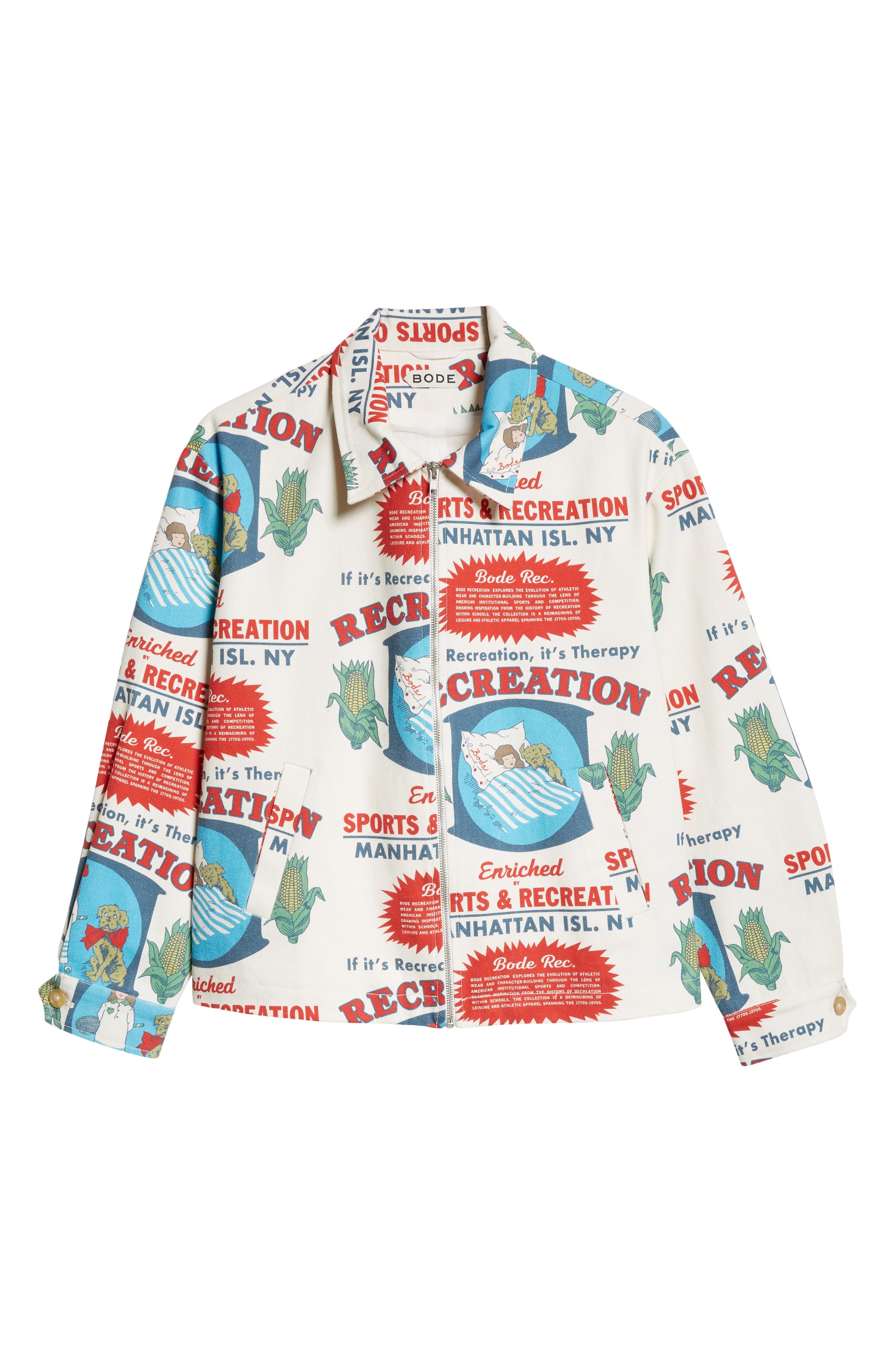 Bode Enrichment Jacket in White Multi at Nordstrom - 7