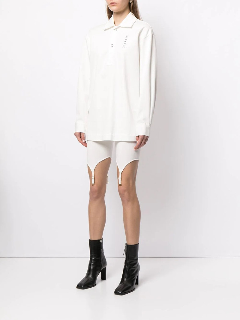 logo-print snap fastening shirt 3