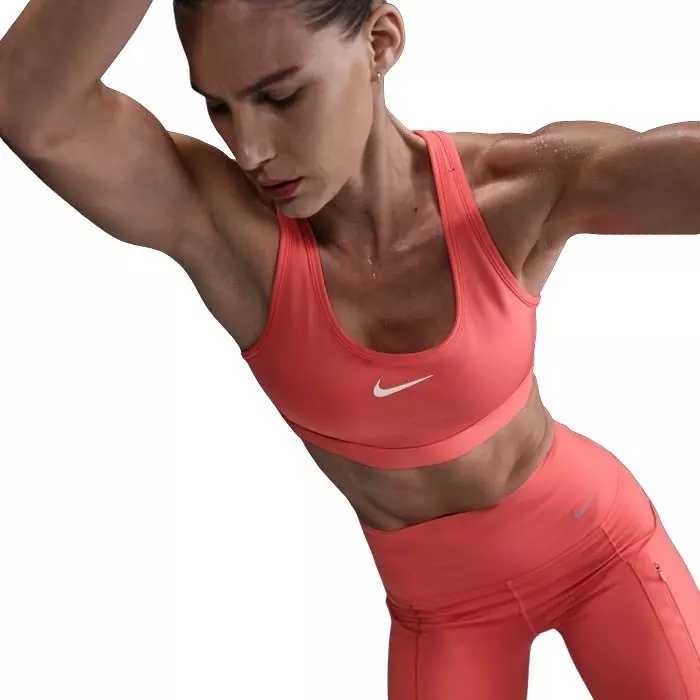 Women's Swoosh Medium Support Padded Sports Bra - Coral - 3