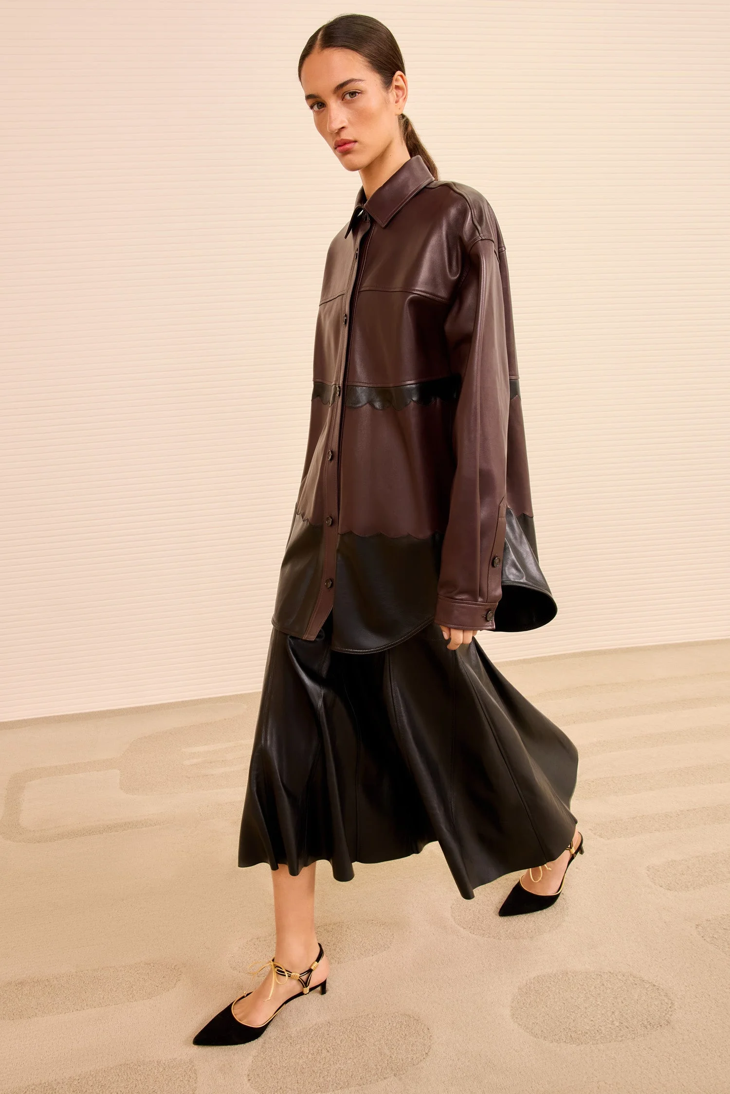 Neveah Cropped Leather Jacket - 1