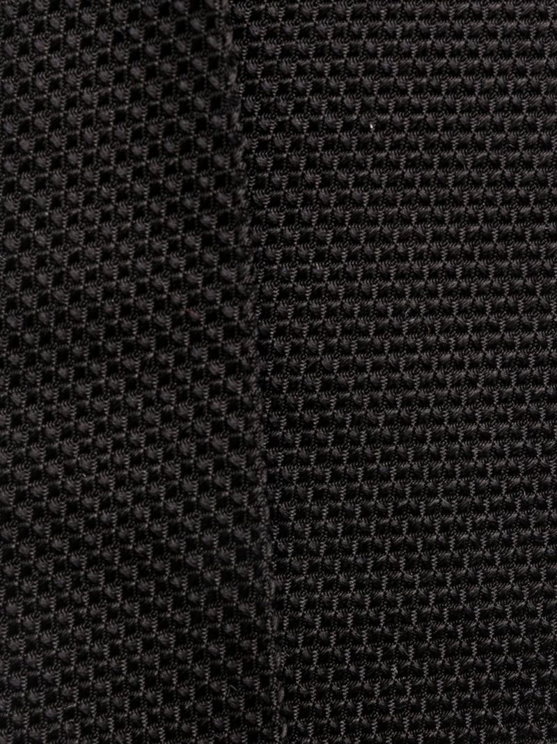logo-embroidered silk tie - 3