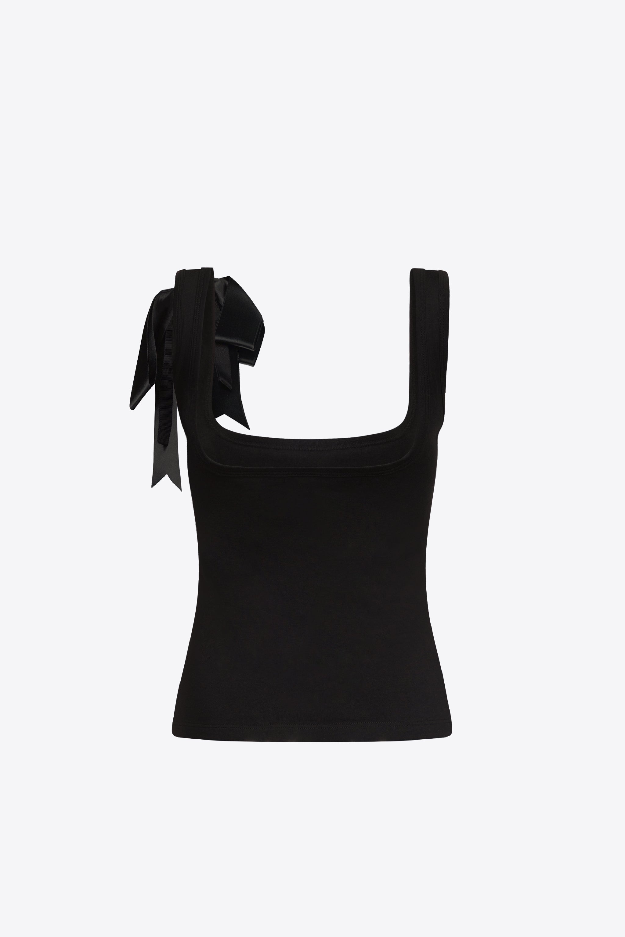 CRYSTAL EMBELLISHED BOW TANK TOP - 2