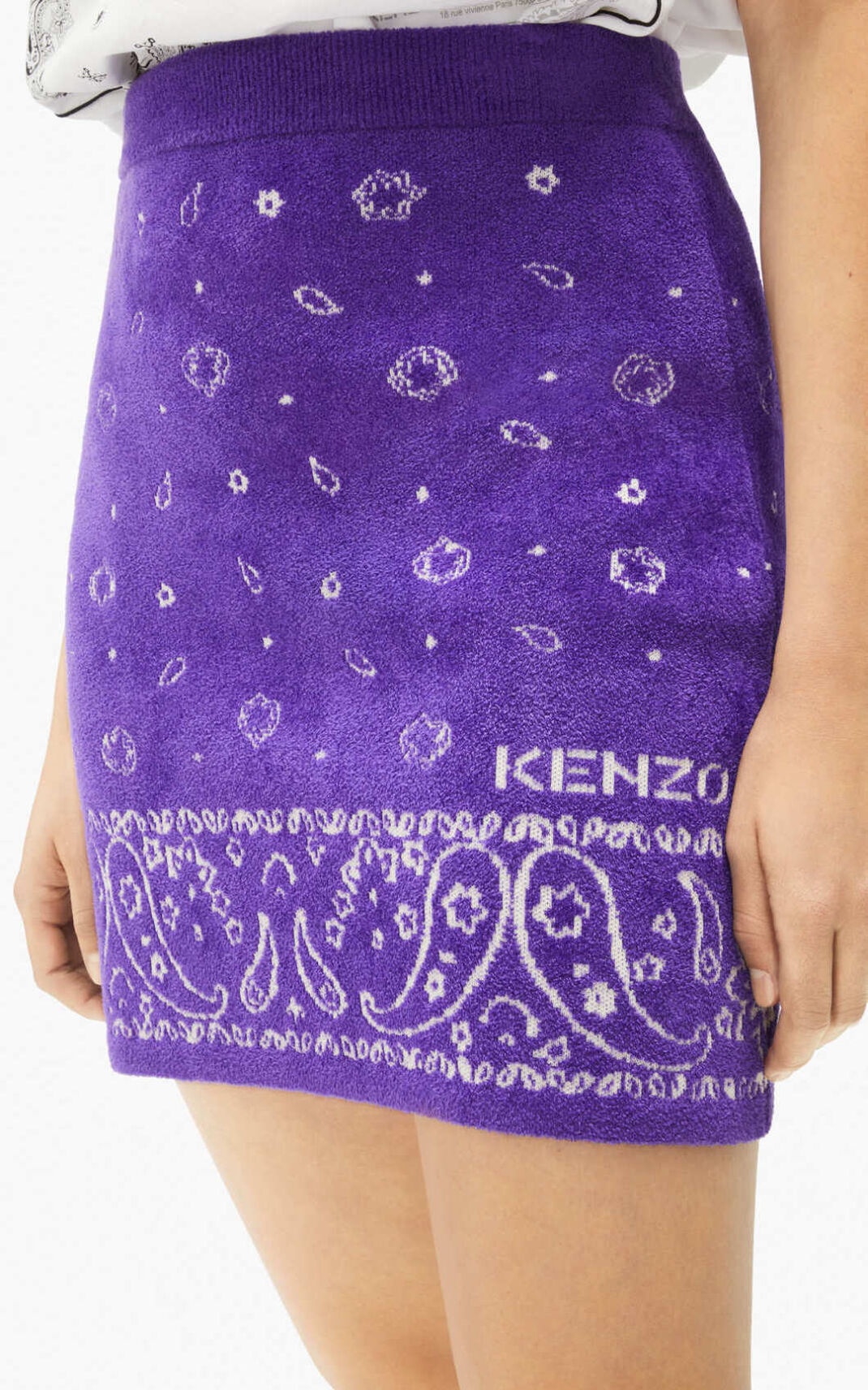 'Bandana' chenille jacquard mini skirt - 4
