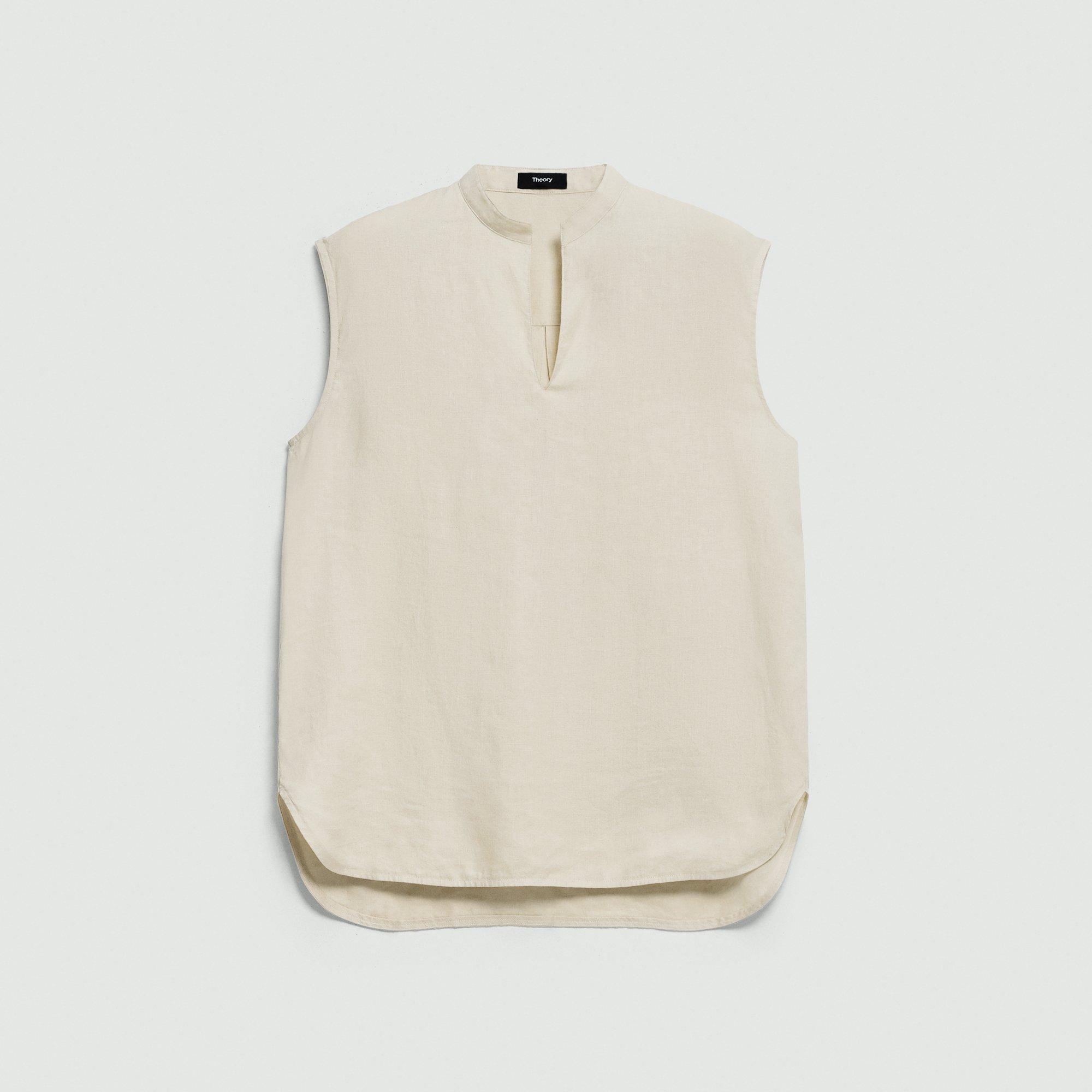 Boxy Tunic Top in Relaxed Linen - 1