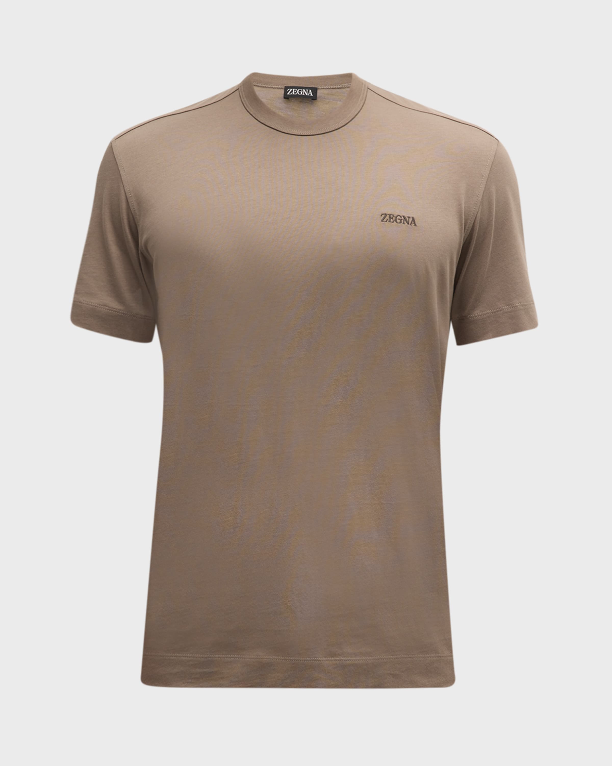 Men's Cotton Embroidered Logo Crewneck T-Shirt - 1