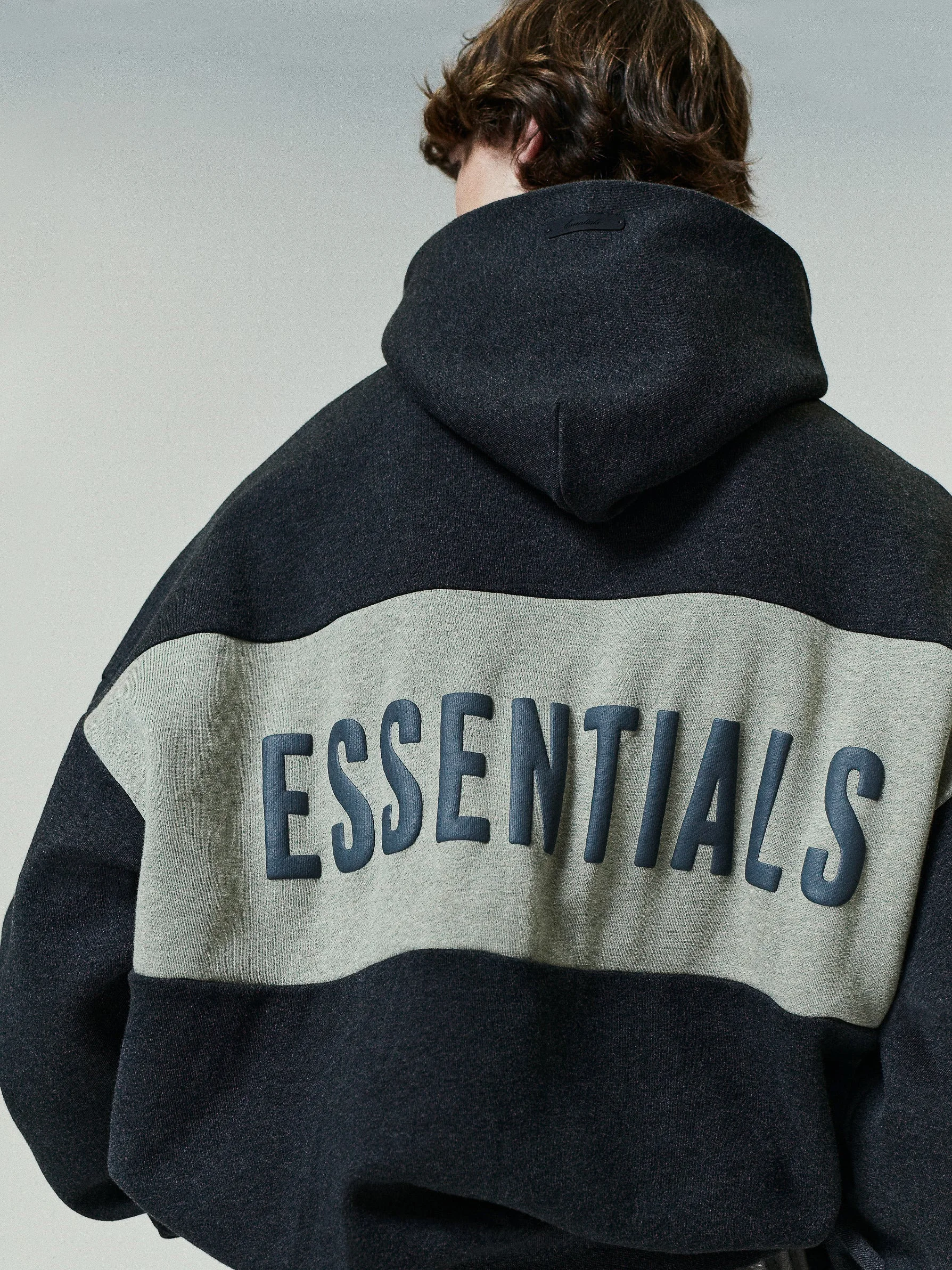 Cropped Relaxed Panelled Hoodie - 1