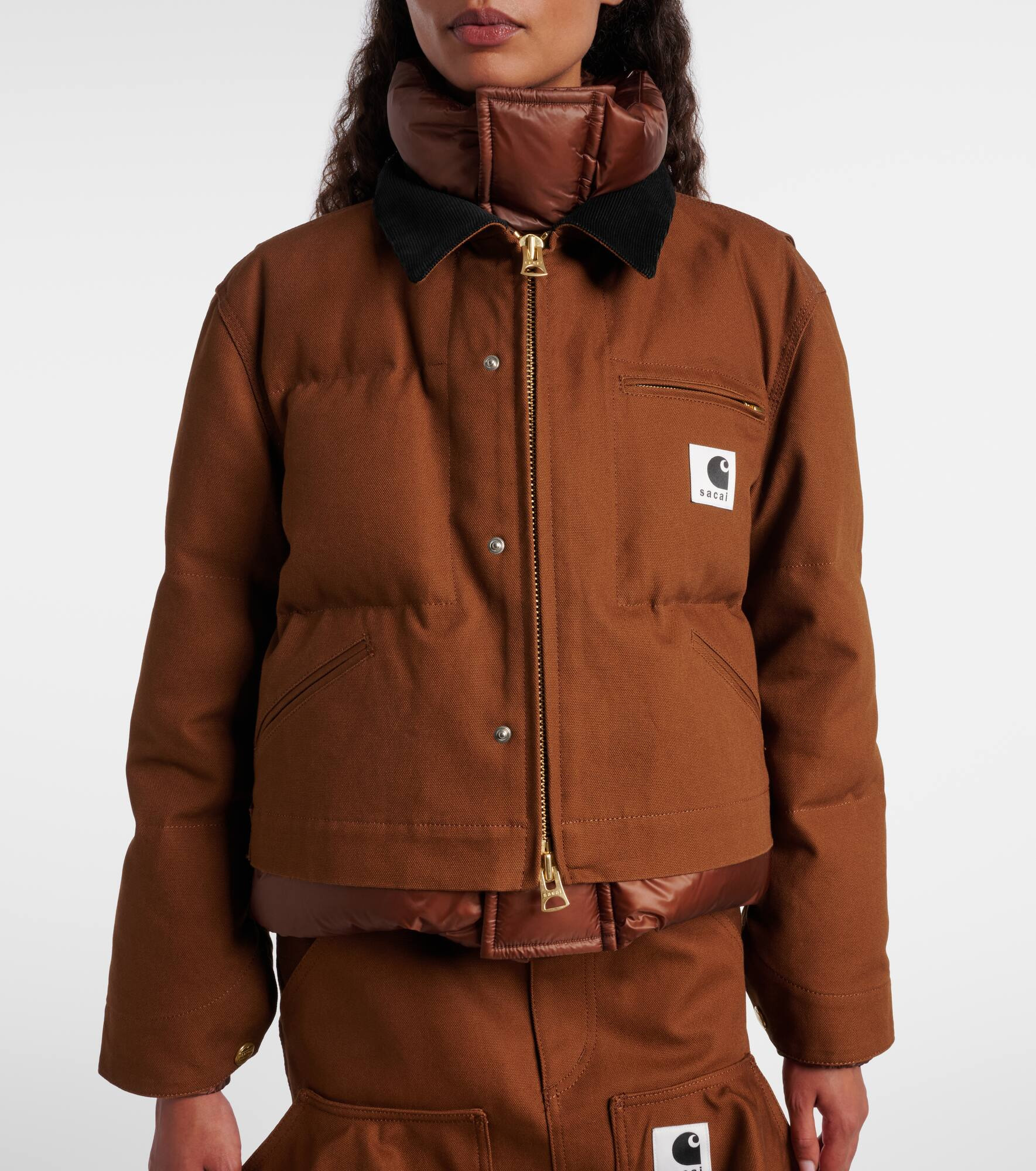 x Carhartt cotton canvas down jacket - 4
