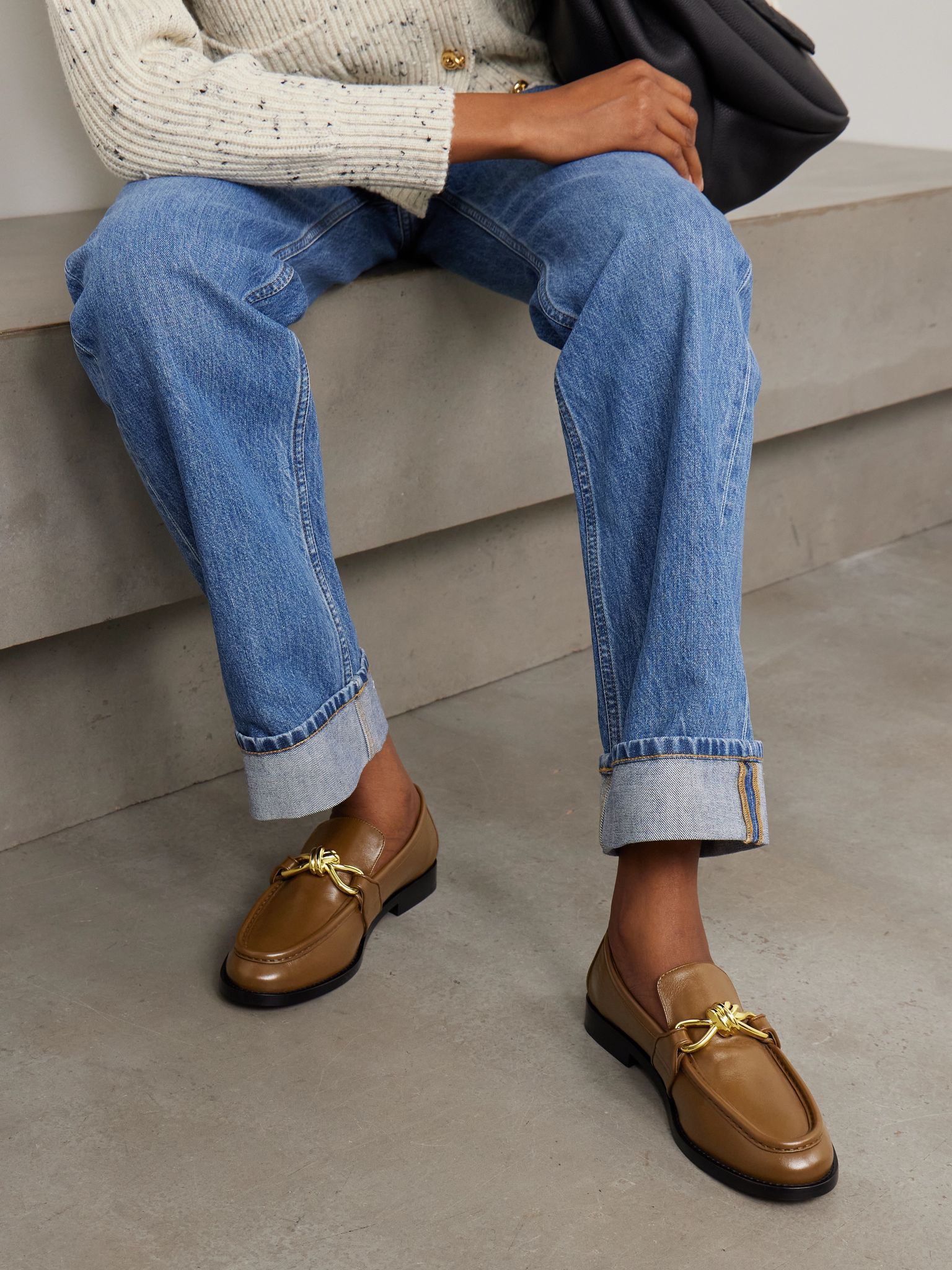 Astaire embellished leather loafers Brown - 2