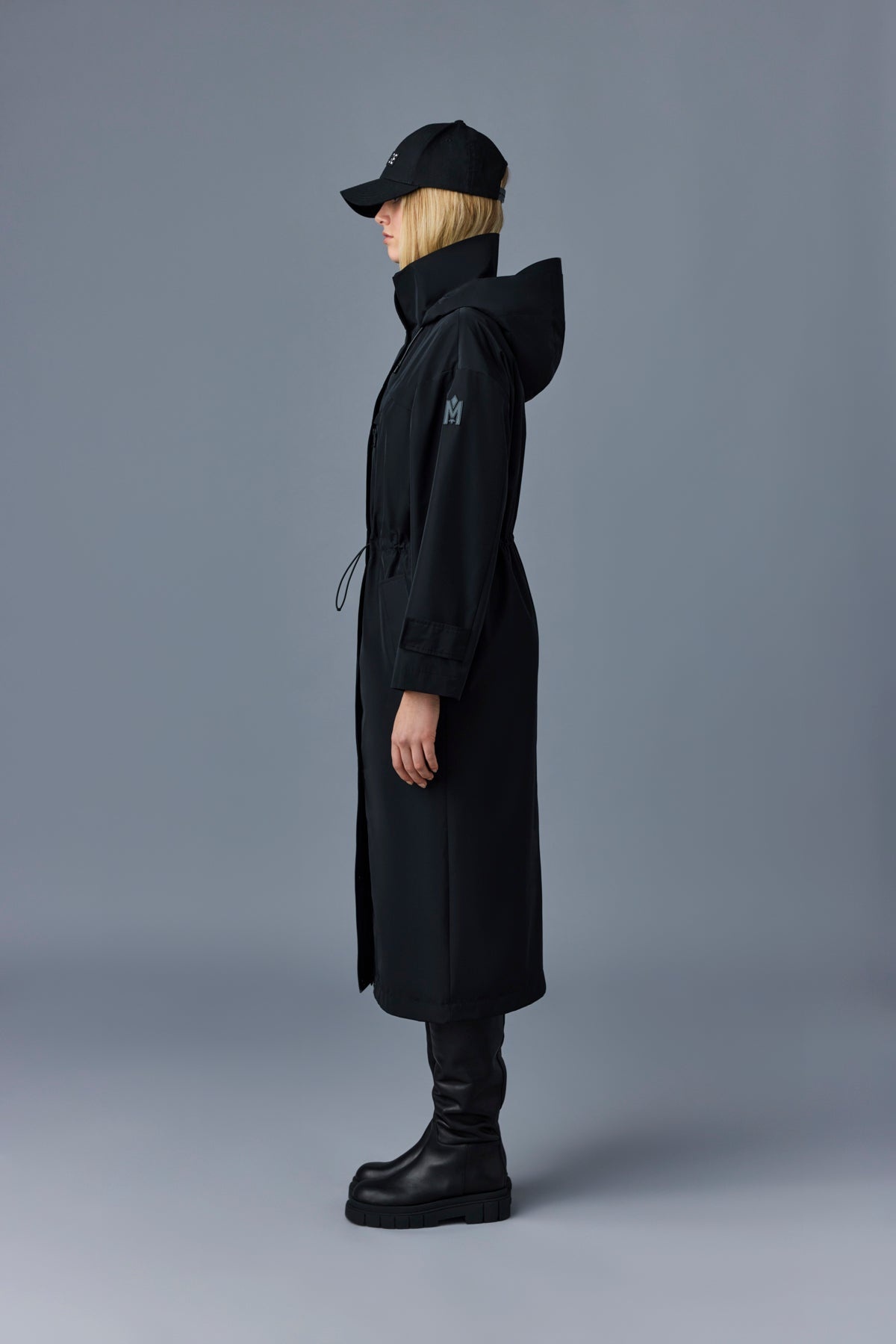BREENA Long oversized raincoat with hood - 3