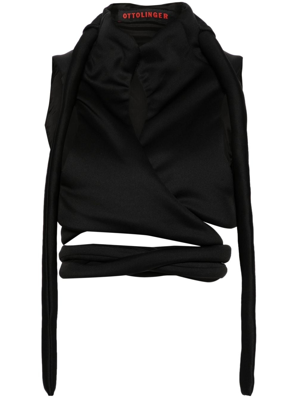 self-tie cut-out vest - 1