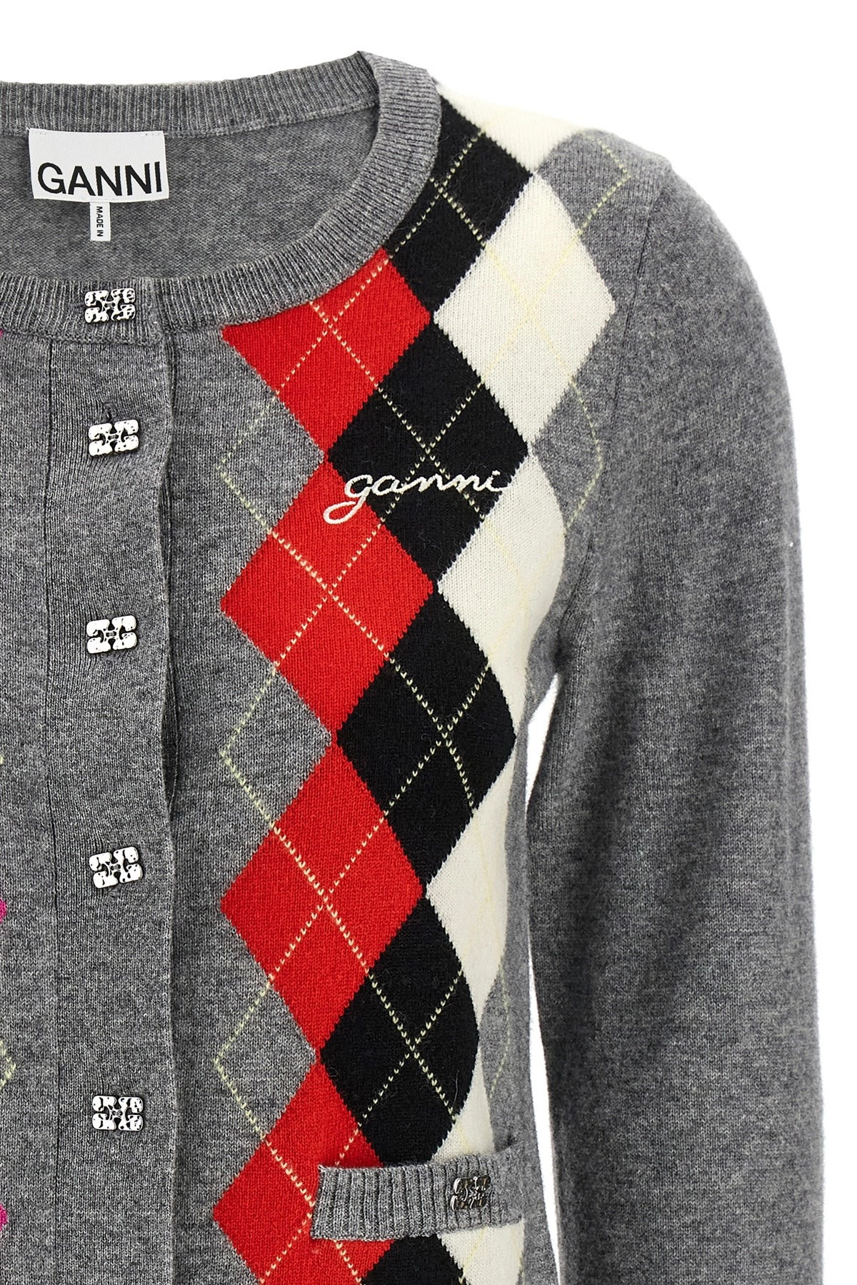 'Grey Check' cardigan - 3