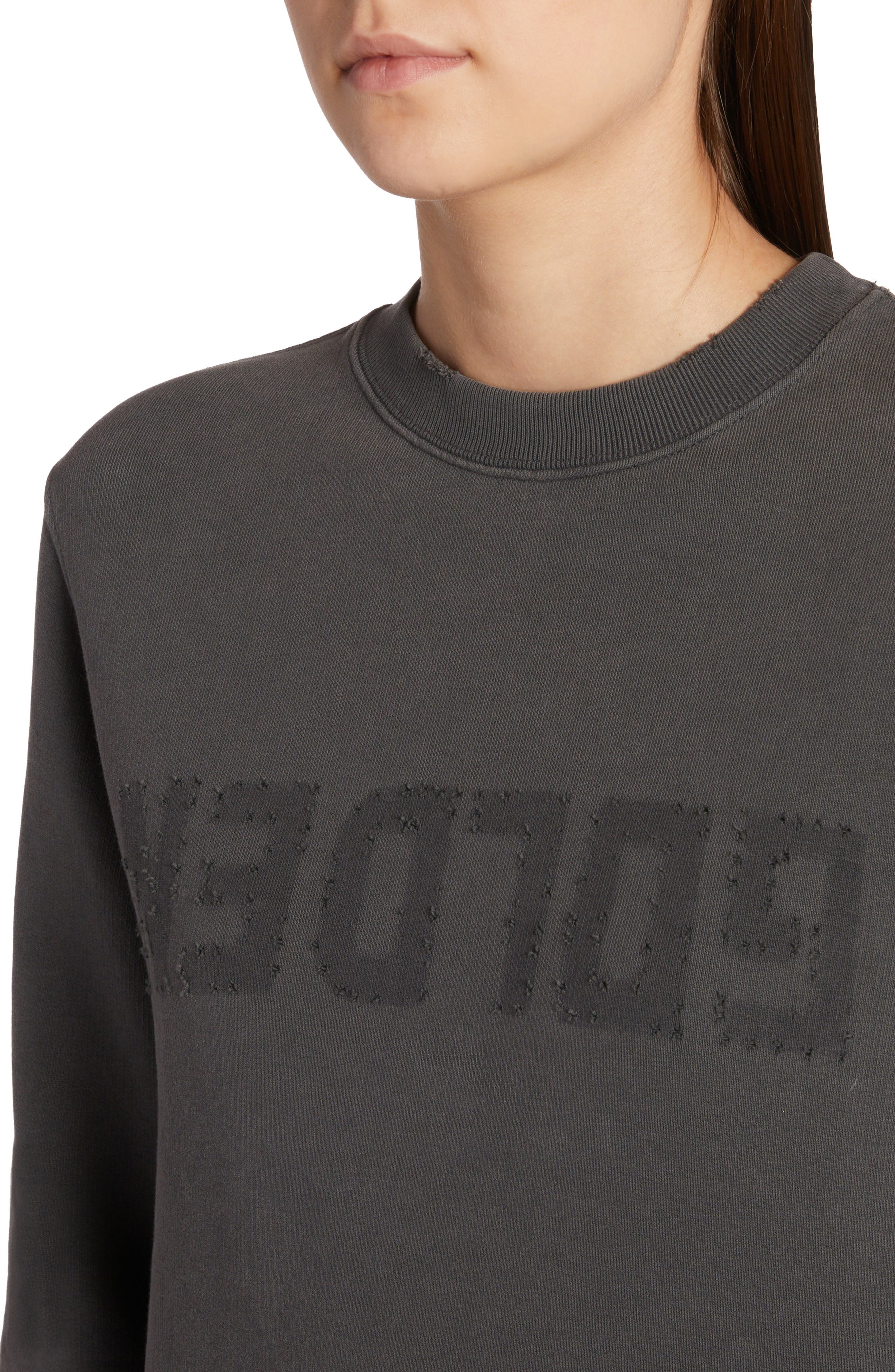 Distressed Logo Graphic Sweatshirt - 4
