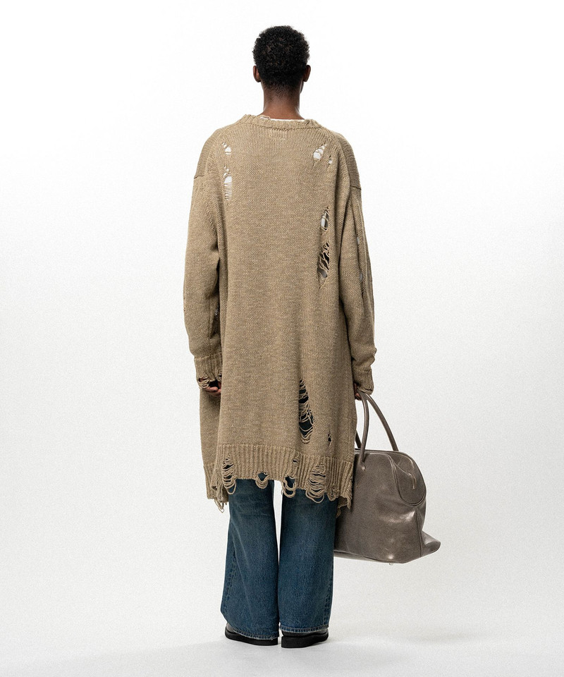 Damaged Low Gauge Long Cardigan 22