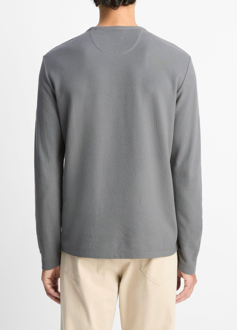 Vince Pima Cotton Piqué Long-Sleeve T-Shirt outlook