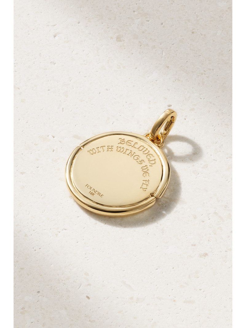 Beloved, With Wings We Fly 18-karat Gold Diamond Pendant 3
